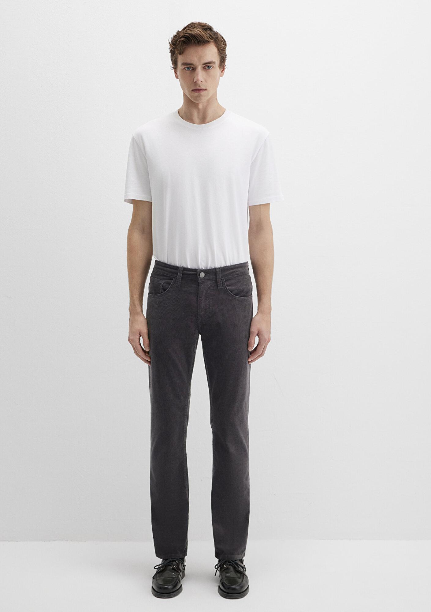 Mavi Martin Koyu Antrasit Kadife Pantolon 0037835665