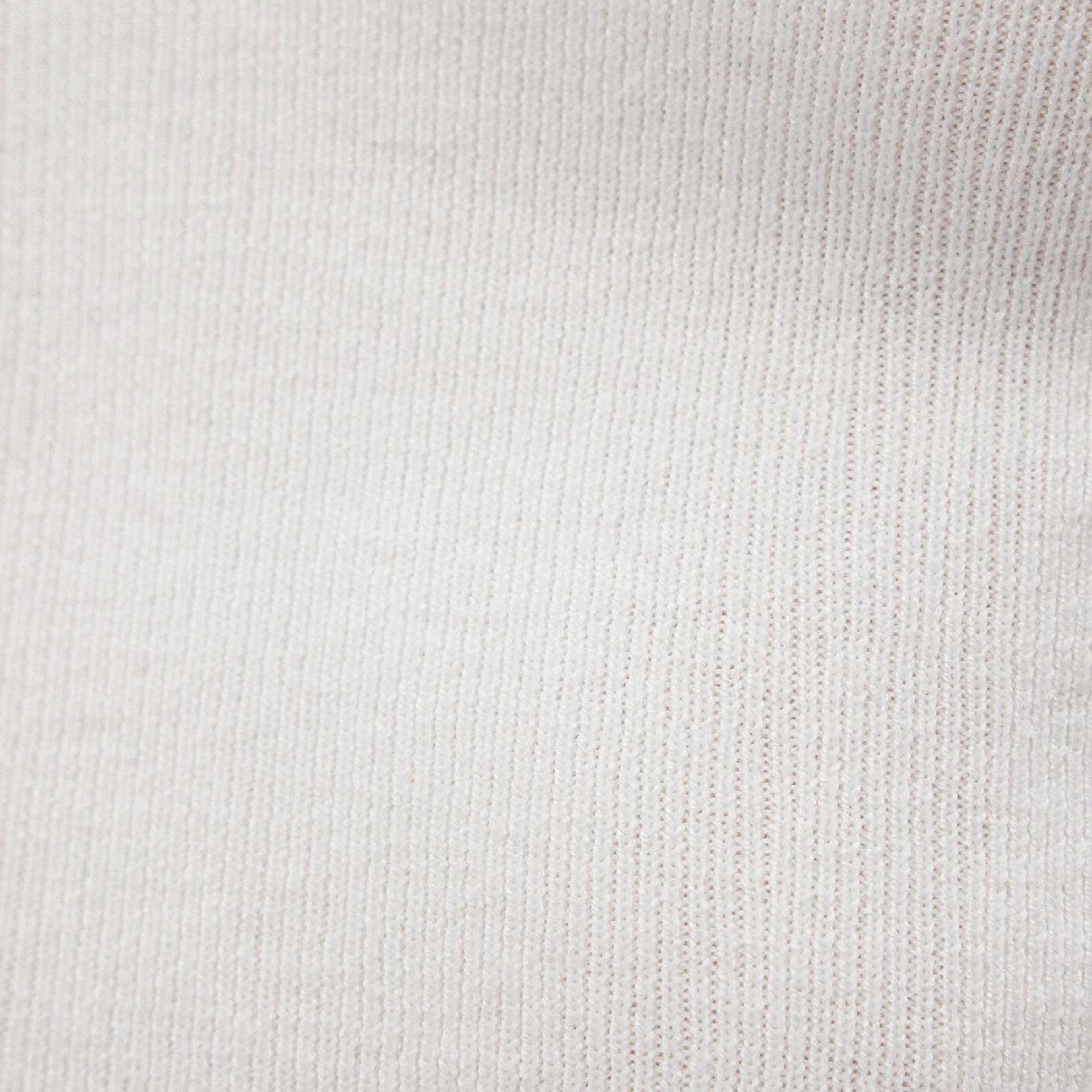 Mavi V Yaka Ekru Kazak Crop / Kısa Kesim 1710122-81964