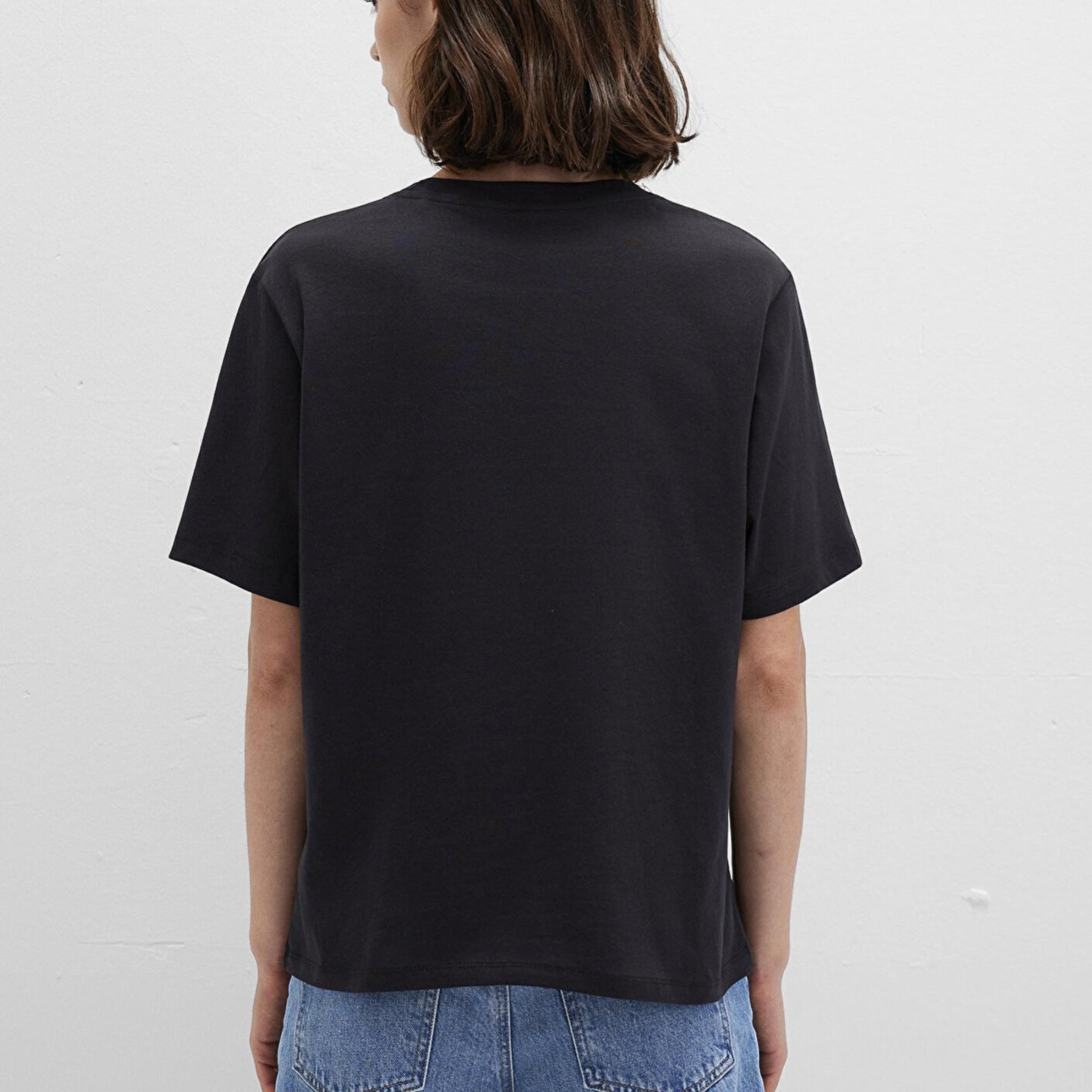 Mavi Kedi Baskılı Antrasit İstanbul Tişört Regular Fit / Normal Kesim 1610674-70087