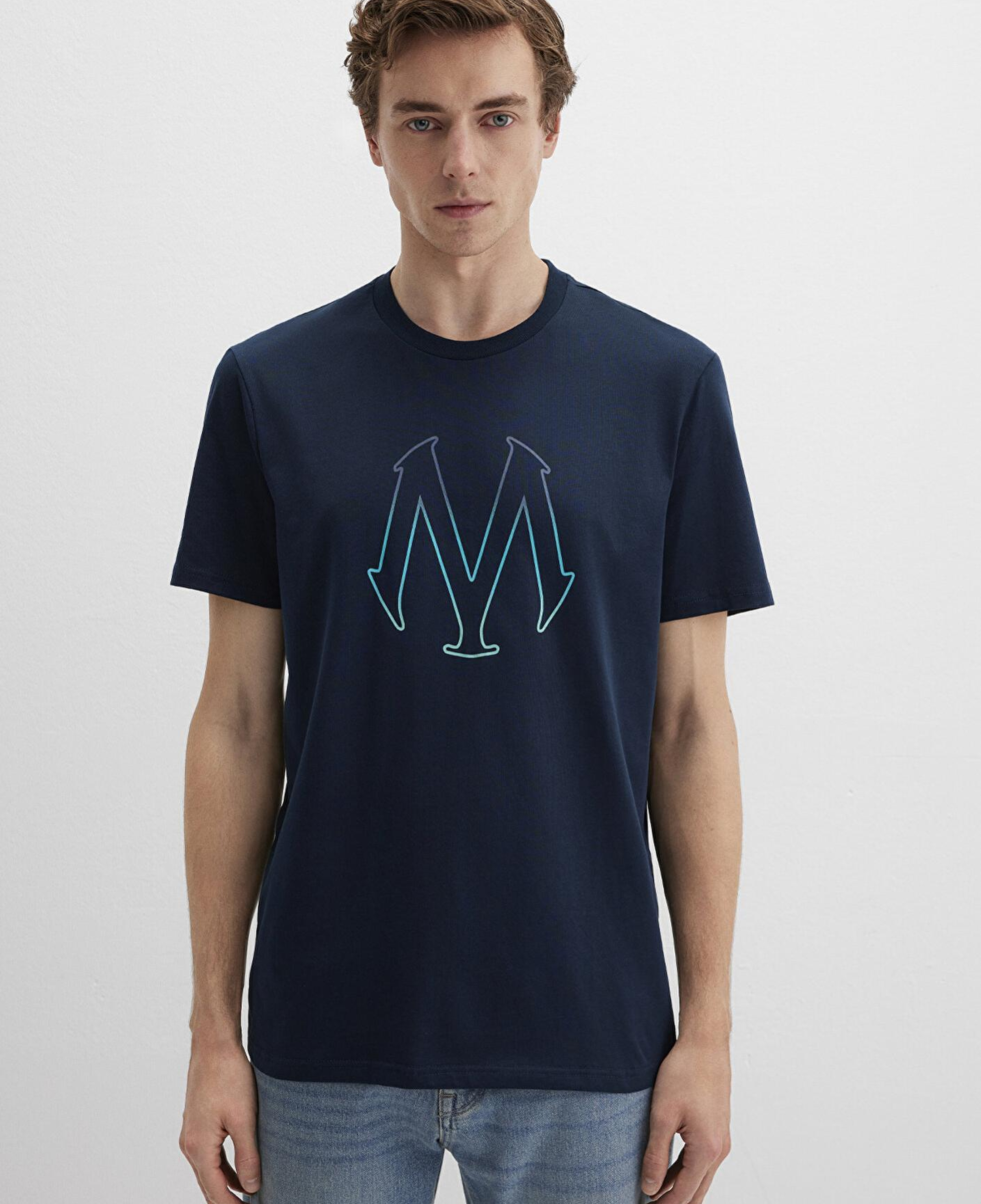 Mavi Mavi Logo Baskılı Lacivert Tişört Regular Fit / Normal Kesim 0610635-70490