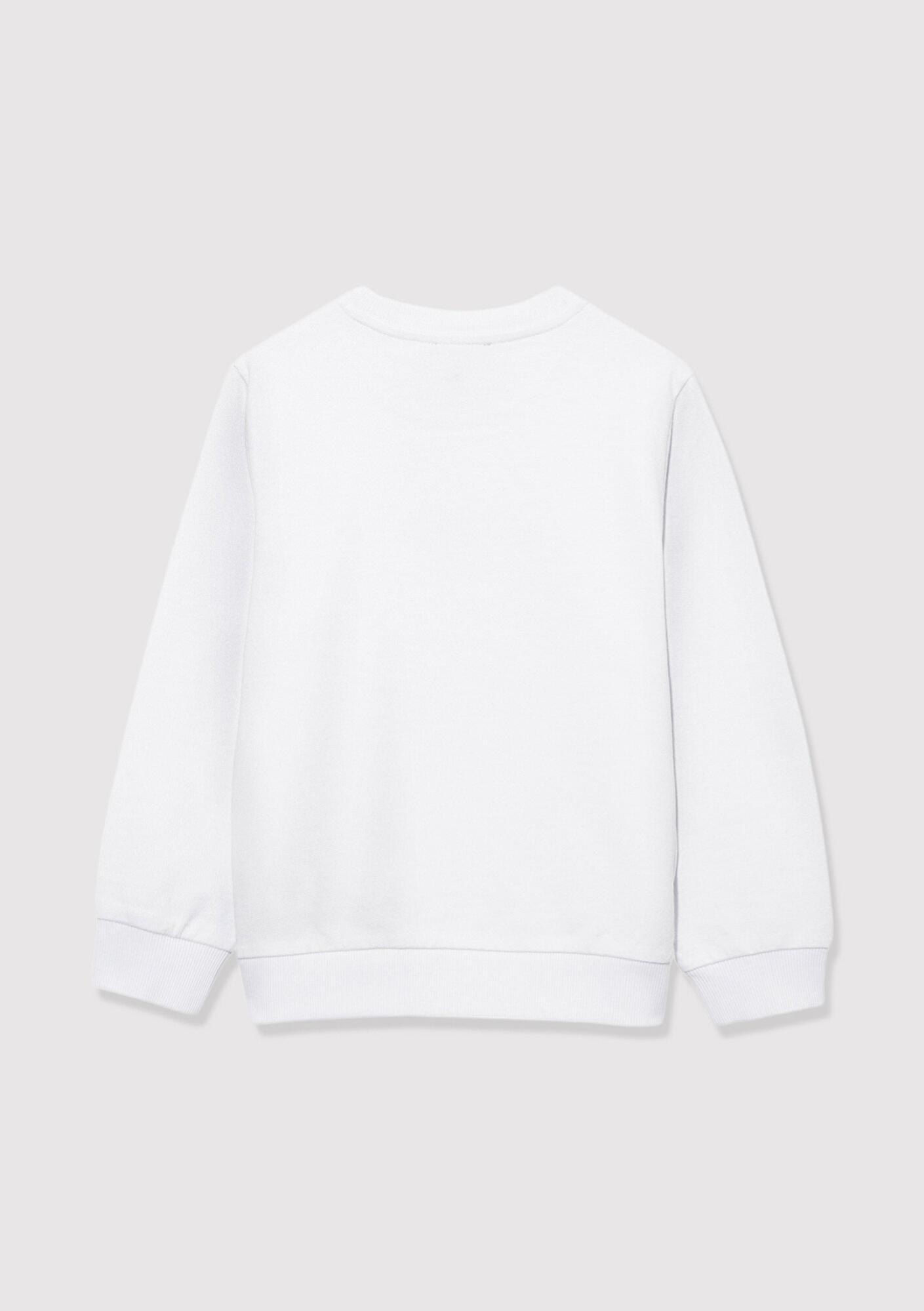 Mavi Miav Baskılı Beyaz Çocuk Sweatshirt 6610031-620