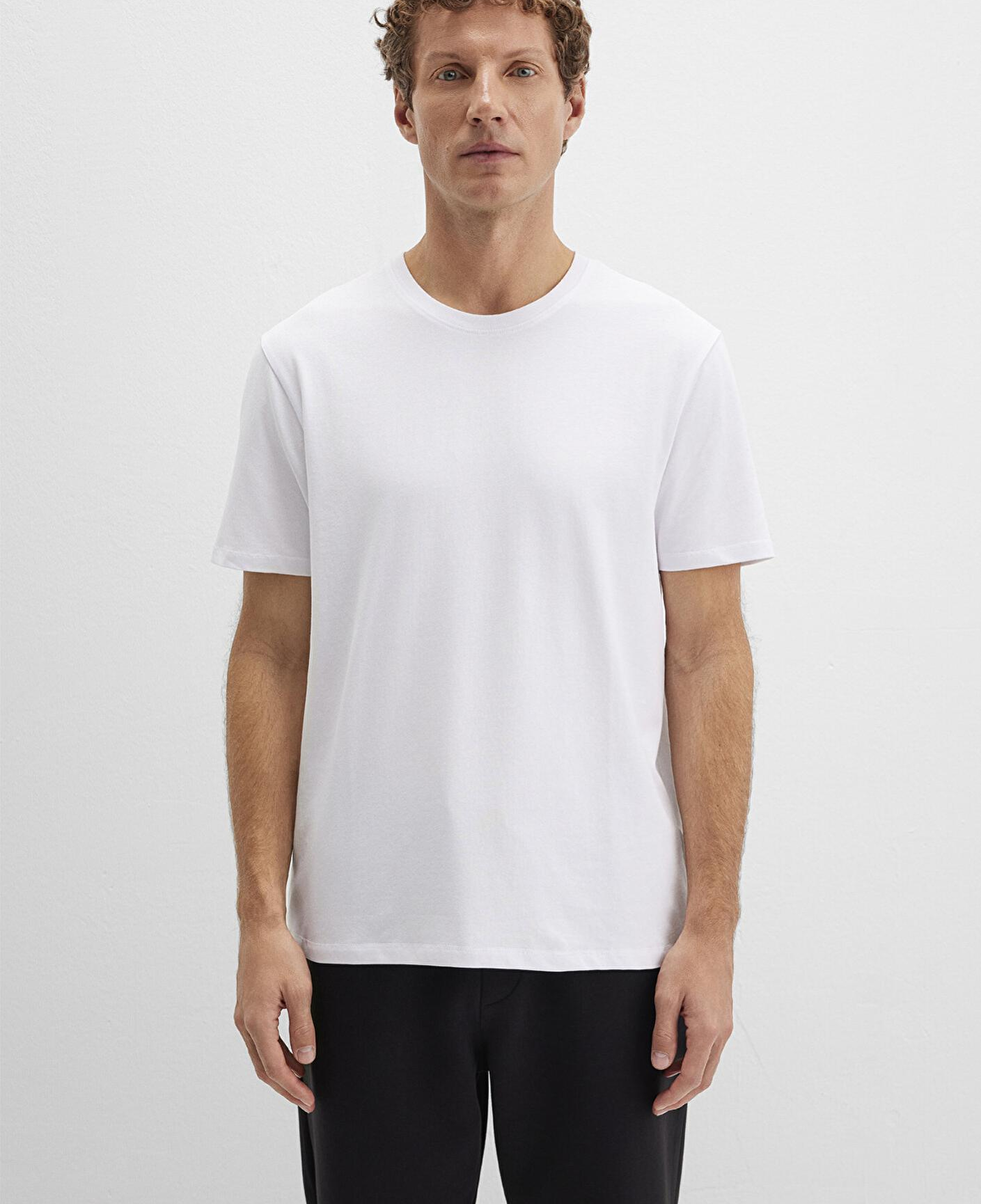 Mavi Stretch Beyaz Basic Tişört Regular Fit / Normal Kesim 0610252-620