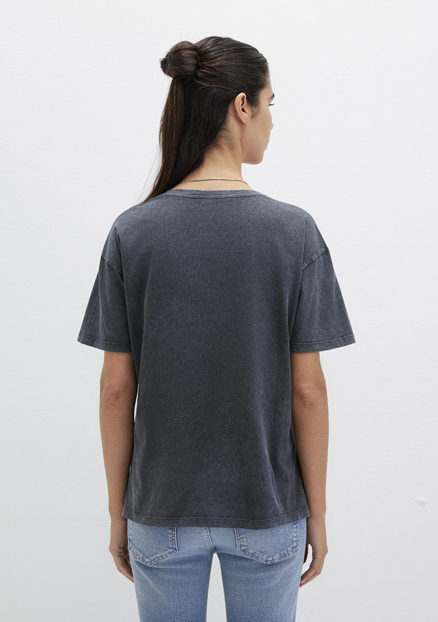 Mavi Mavi Baskılı Antrasit İstanbul Tişört Loose Fit / Bol Rahat Kesim 1601176-900