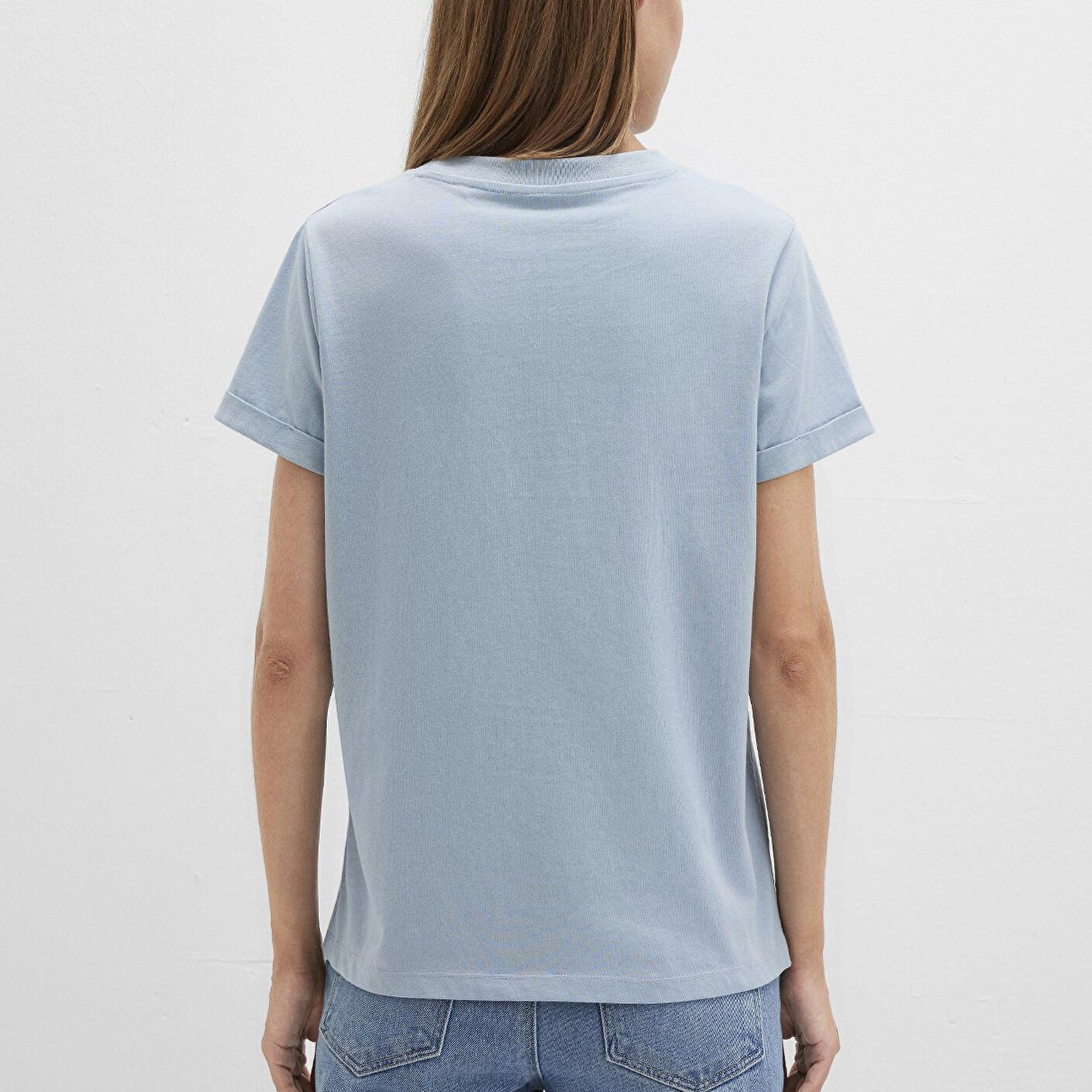 Mavi Denim Kız Baskılı Mavi İstanbul Tişört Regular Fit / Normal Kesim 1610222-70816