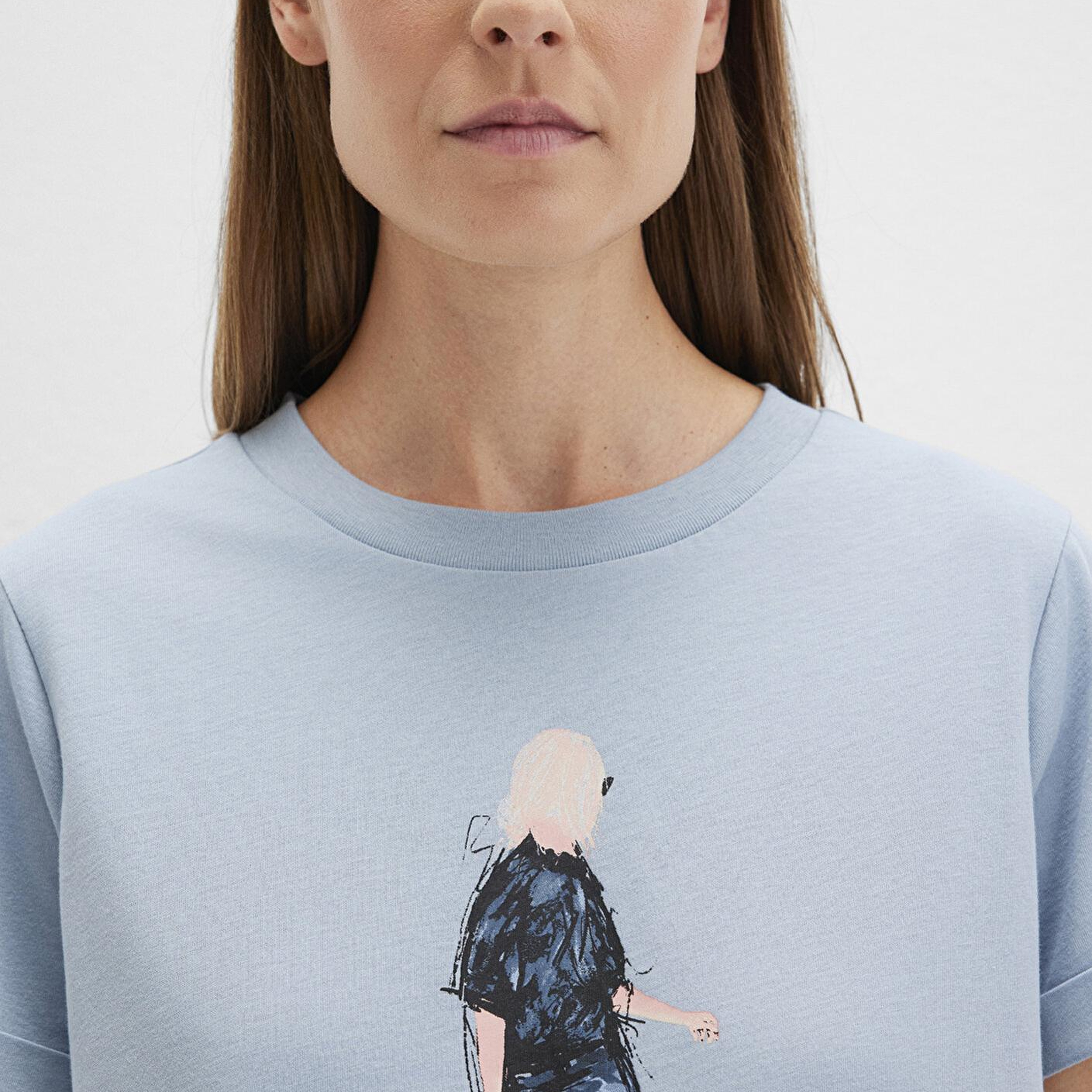 Mavi Denim Kız Baskılı Mavi İstanbul Tişört Regular Fit / Normal Kesim 1610222-70816