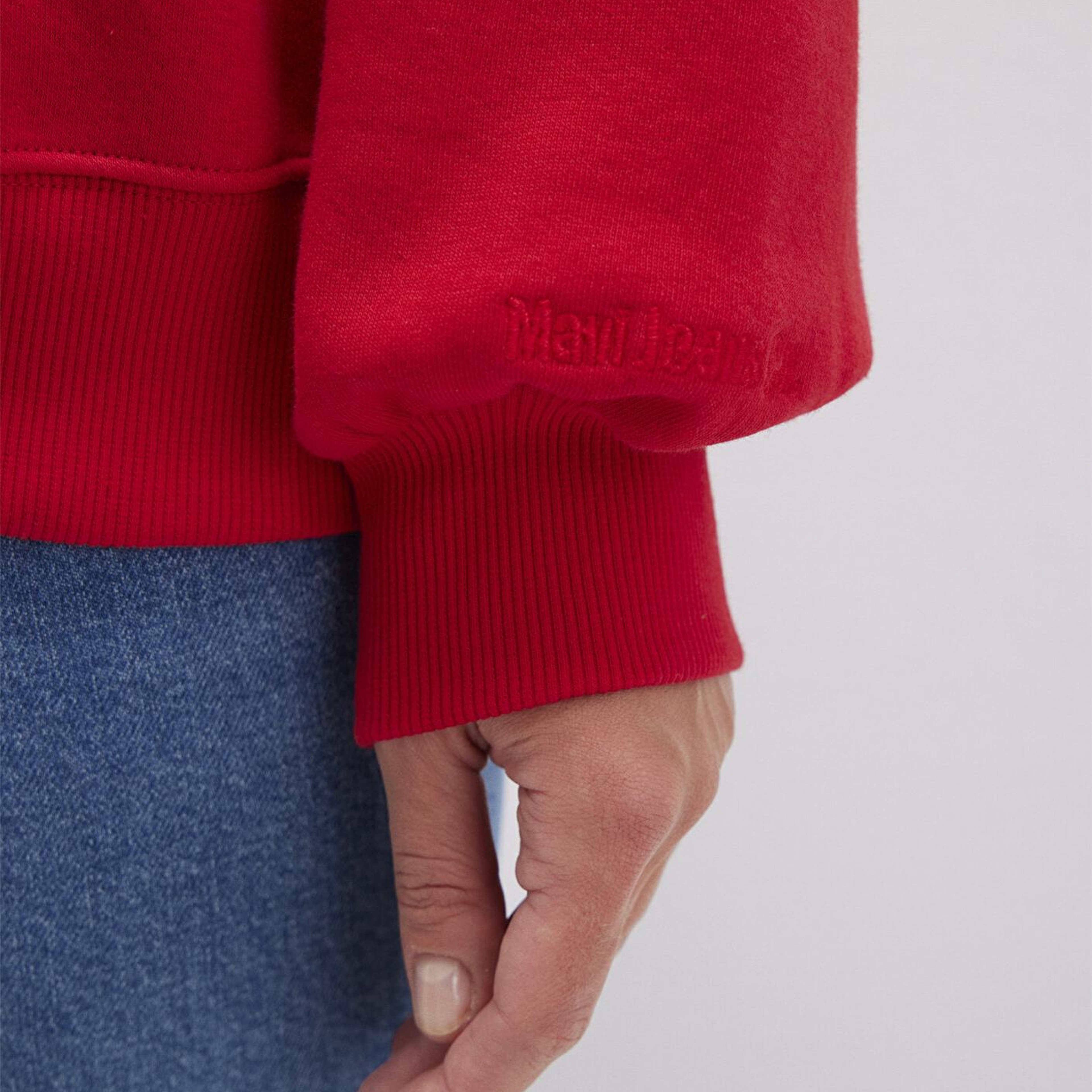 Mavi Bisiklet Yaka Kırmızı Basic Sweatshirt 1610198-80791