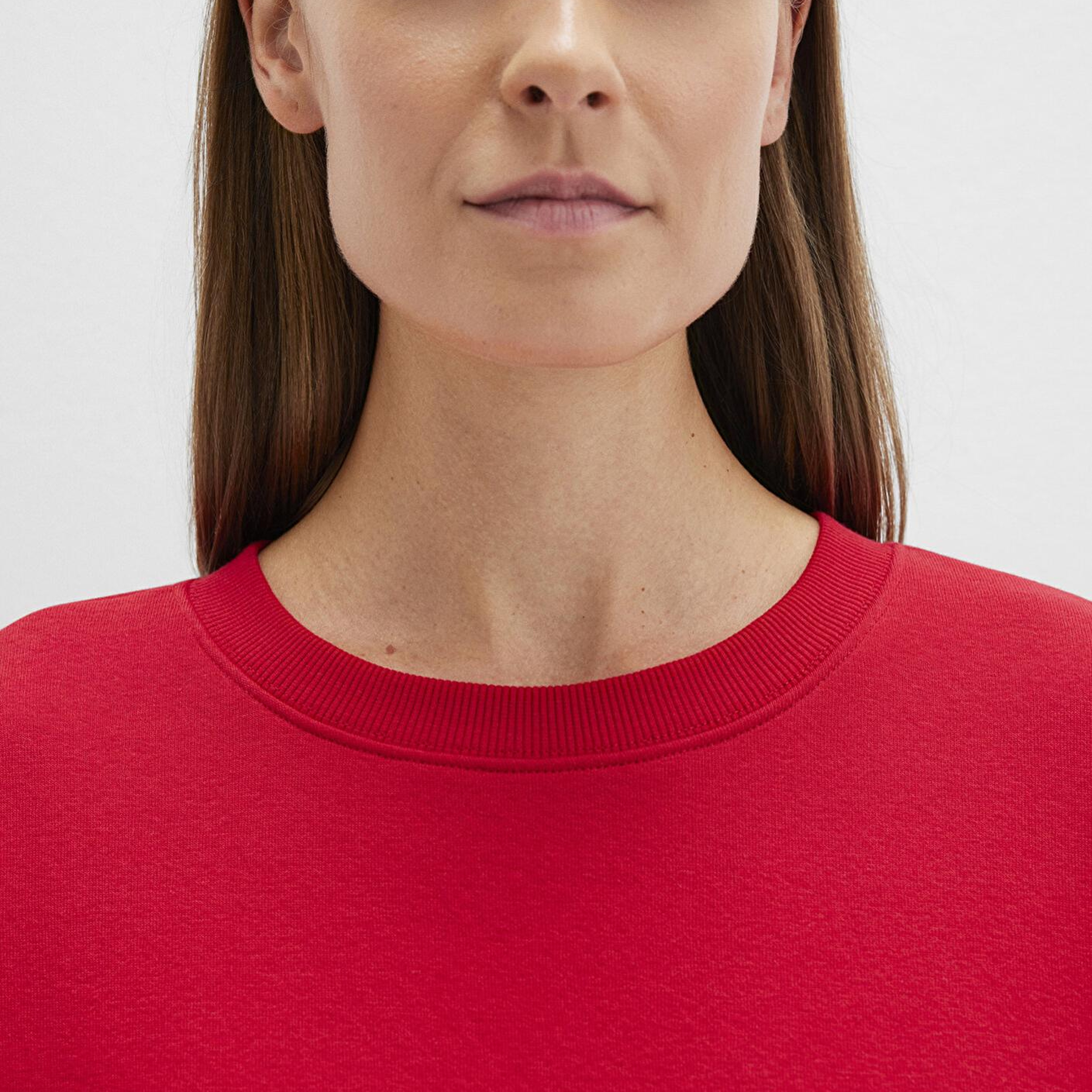 Mavi Bisiklet Yaka Kırmızı Basic Sweatshirt 1610198-80791