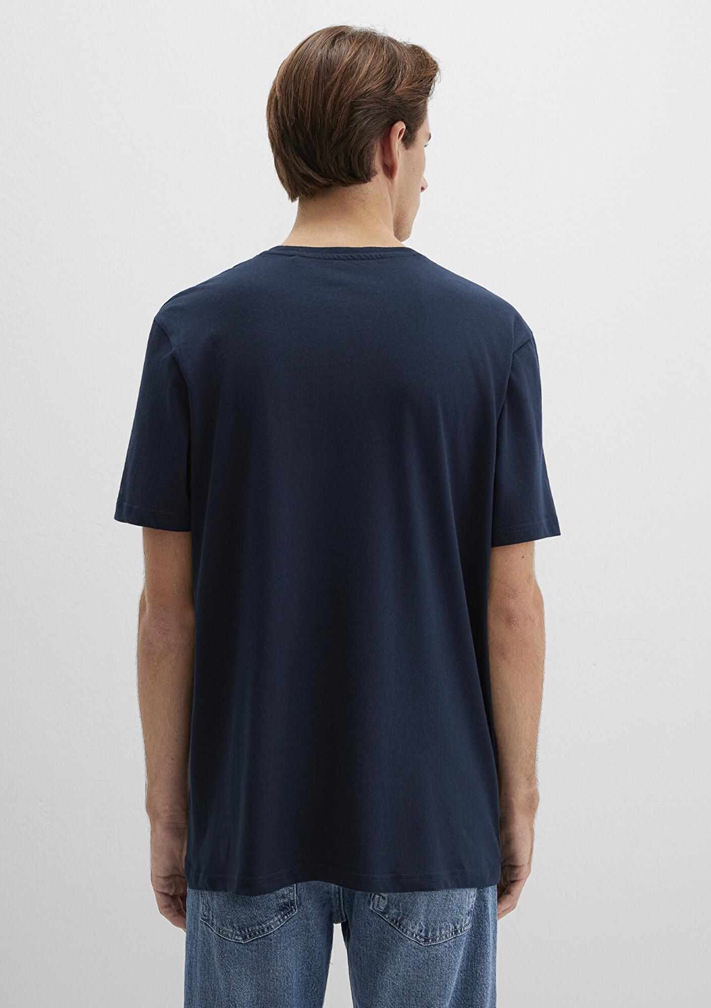 Mavi İstanbul Baskılı Lacivert Tişört Regular Fit / Normal Kesim 067114-34319