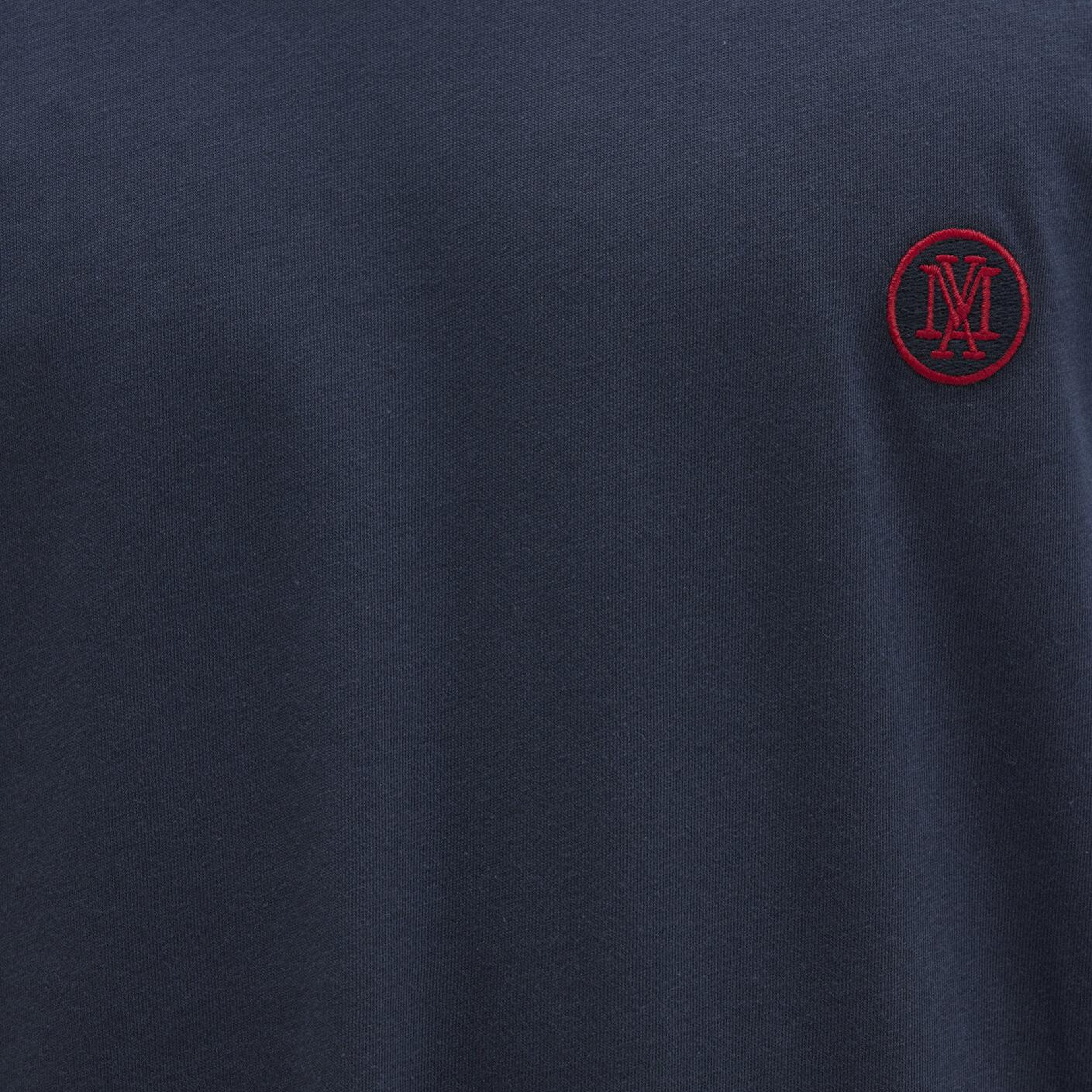 Mavi Mavi Logo İşlemeli Lacivert Basic Tişört Loose Fit / Bol Rahat Kesim 067074-33207