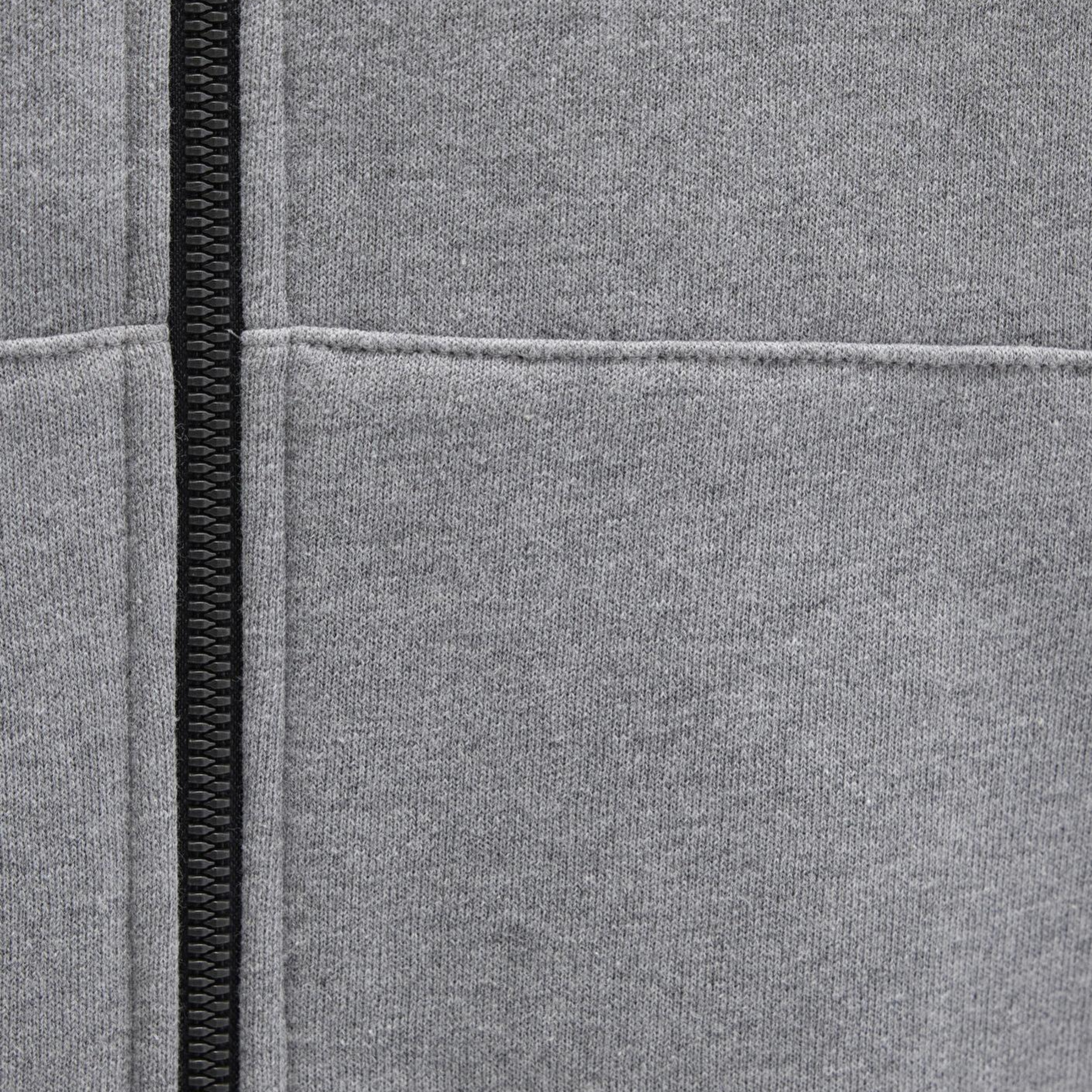 Mavi Mühür Logo Nakışlı Kapüşonlu Fermuarlı Gri Sweatshirt 066979-34686