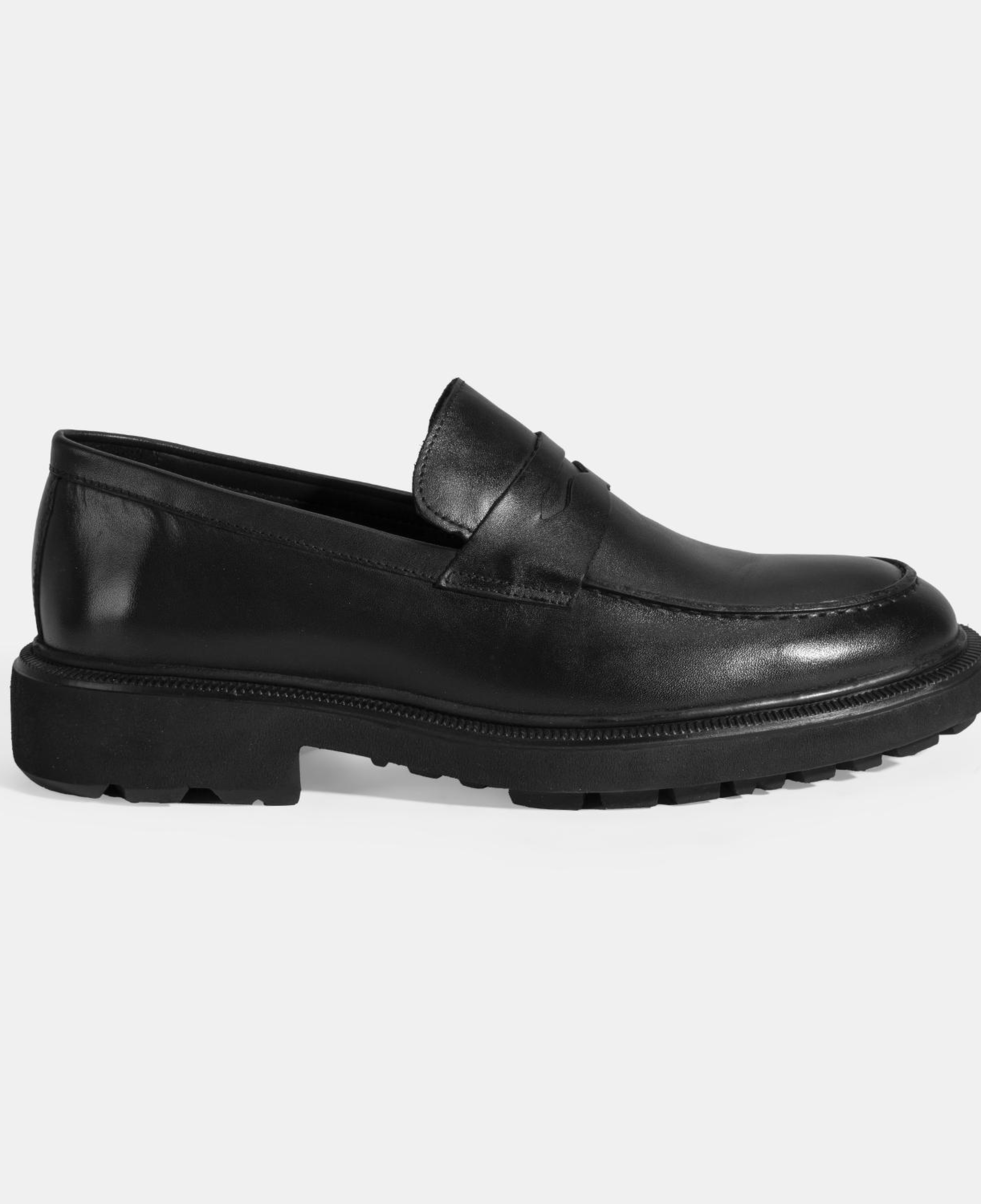 Erkek Siyah Deri Loafer