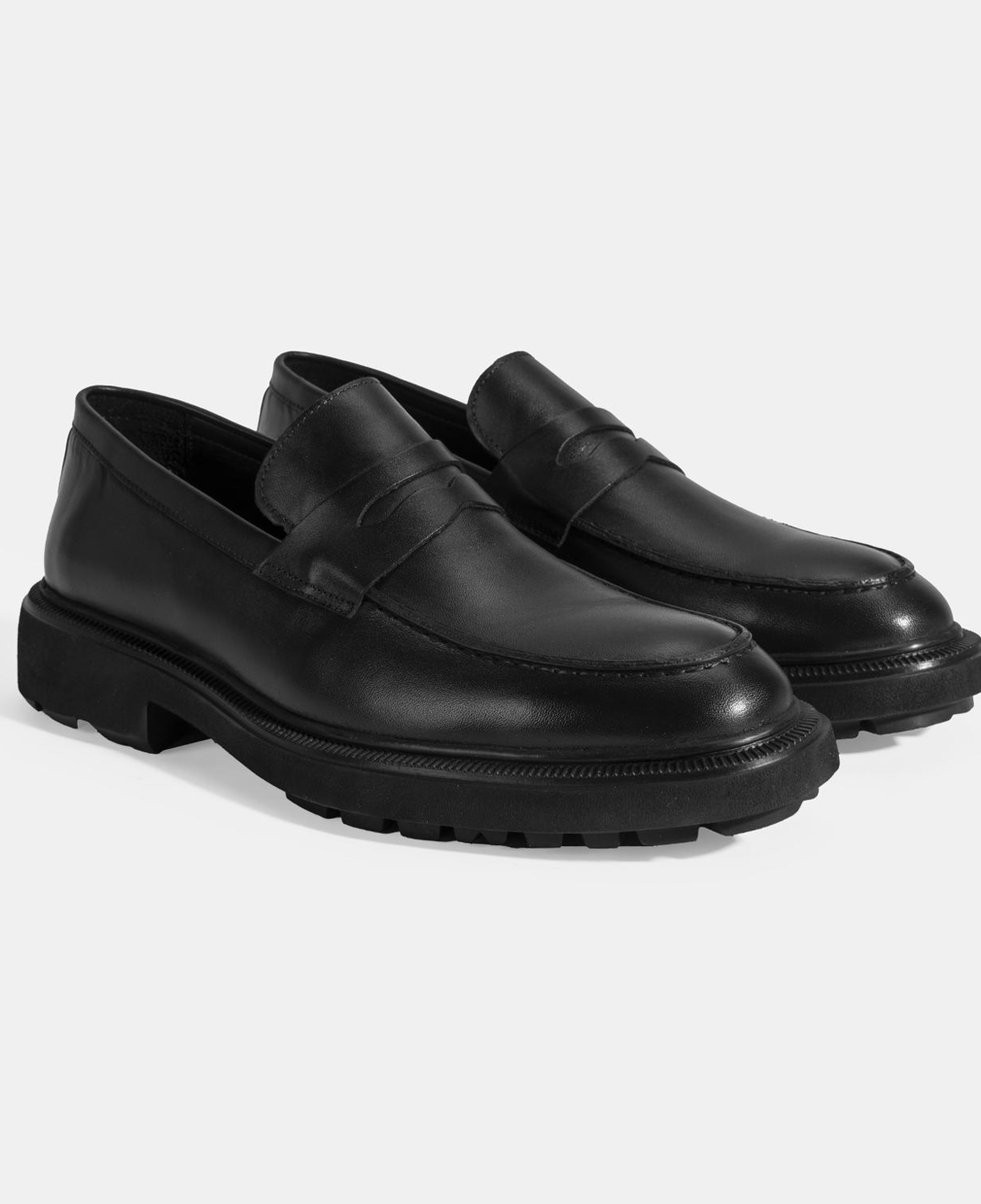 Erkek Siyah Deri Loafer