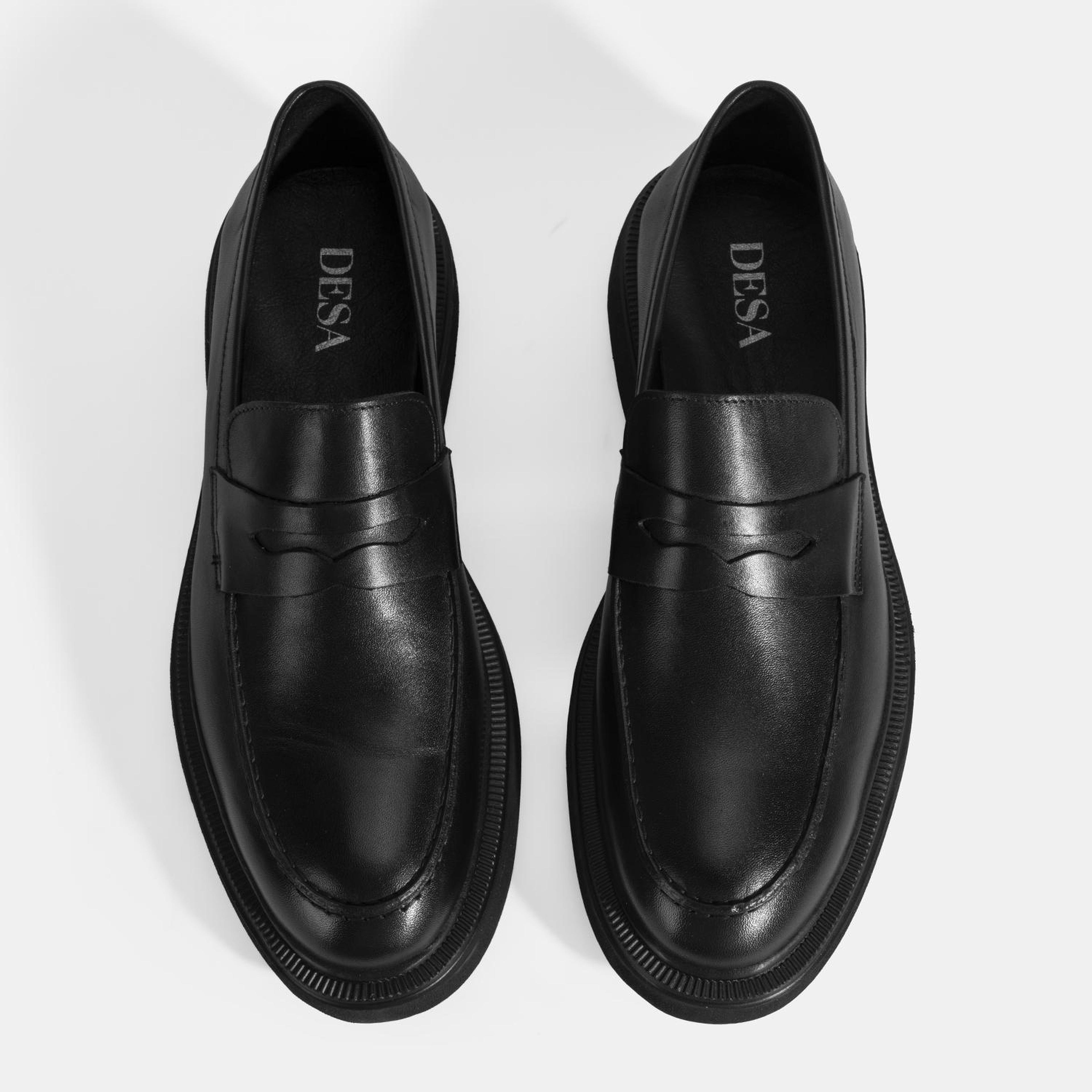 Erkek Siyah Deri Loafer