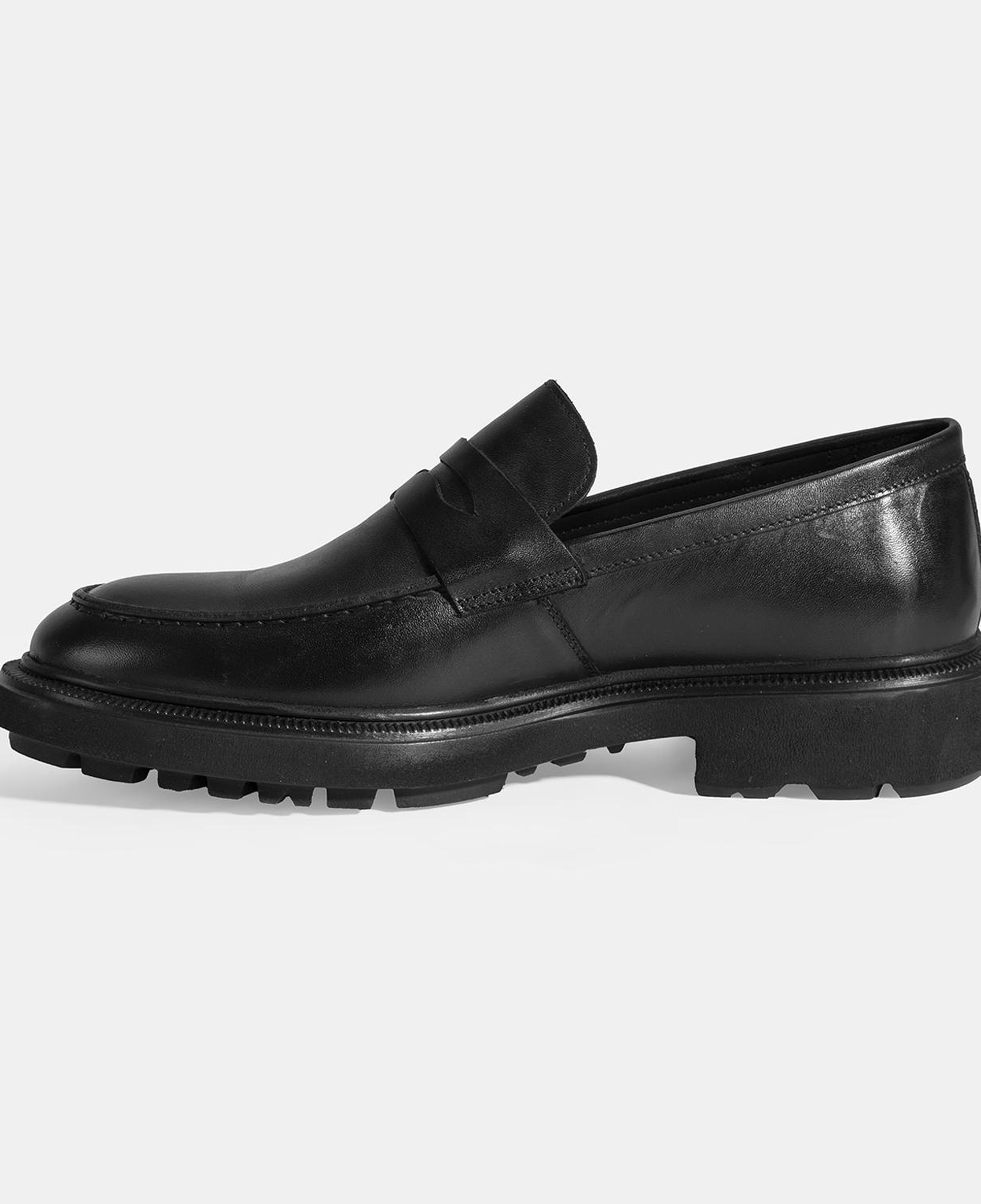 Erkek Siyah Deri Loafer