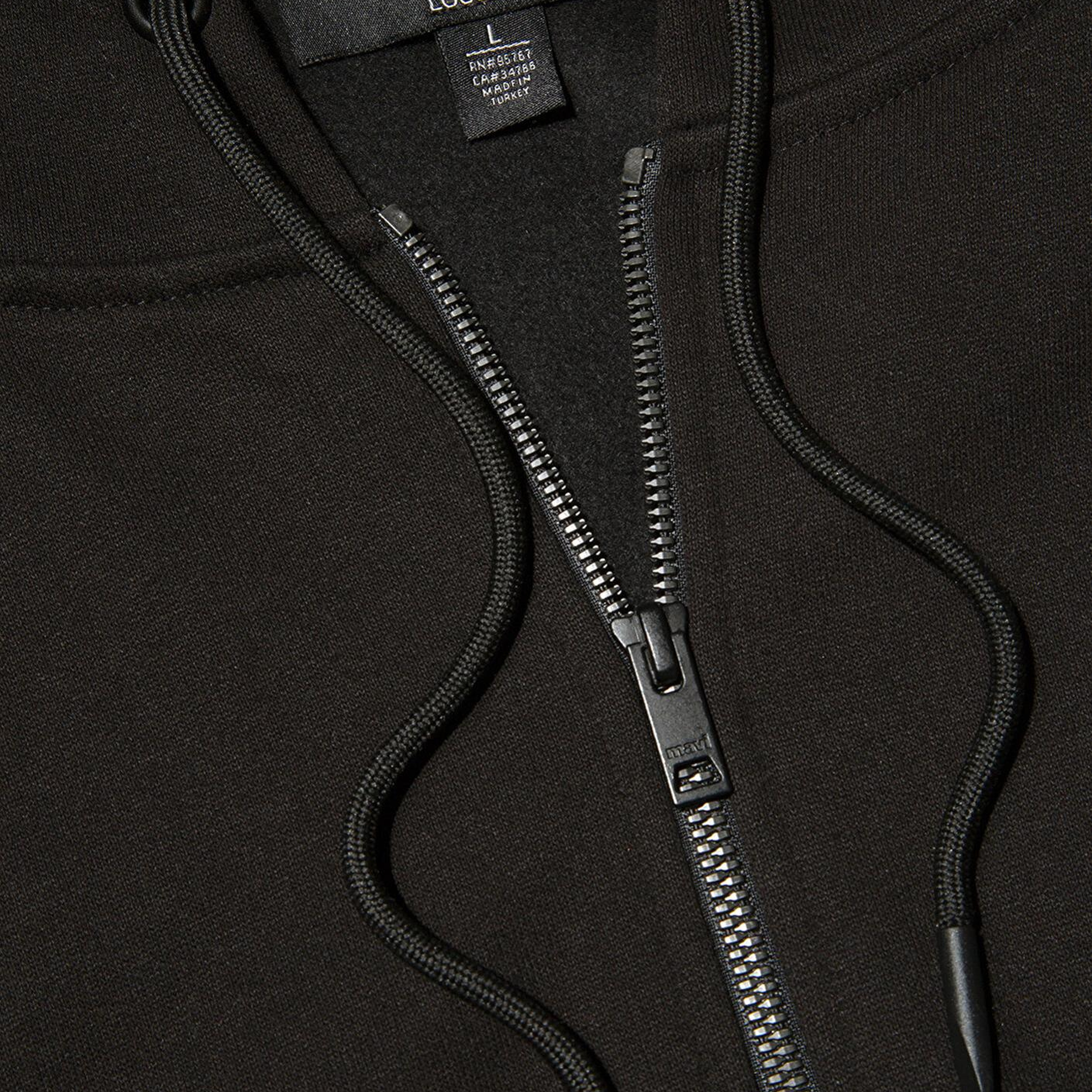 Mavi Mühür Logo Nakışlı Kapüşonlu Fermuarlı Siyah Sweatshirt 066979-900