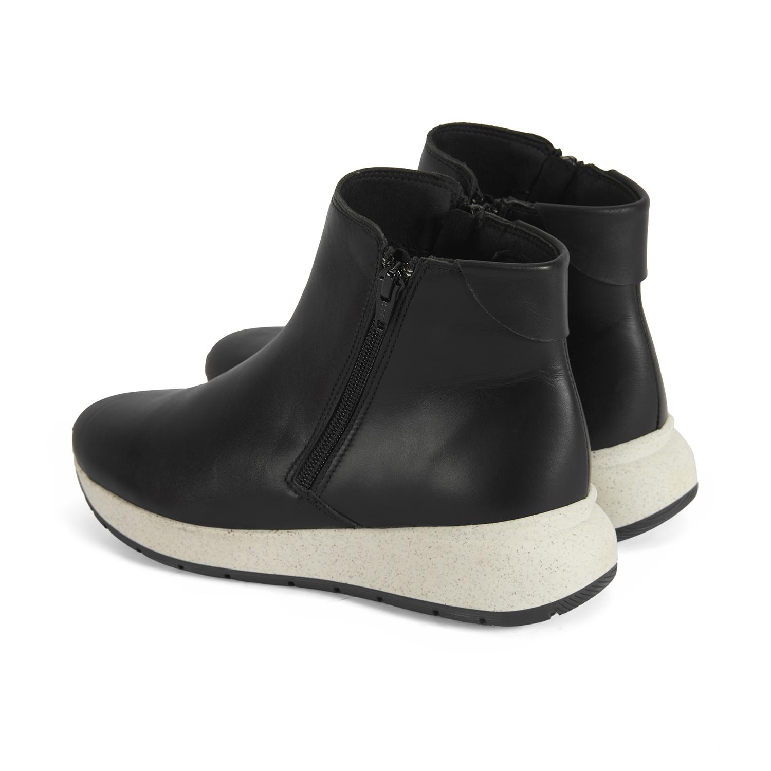 Gillian Siyah Kadın DesaComfort Fermuarlı Deri Bot