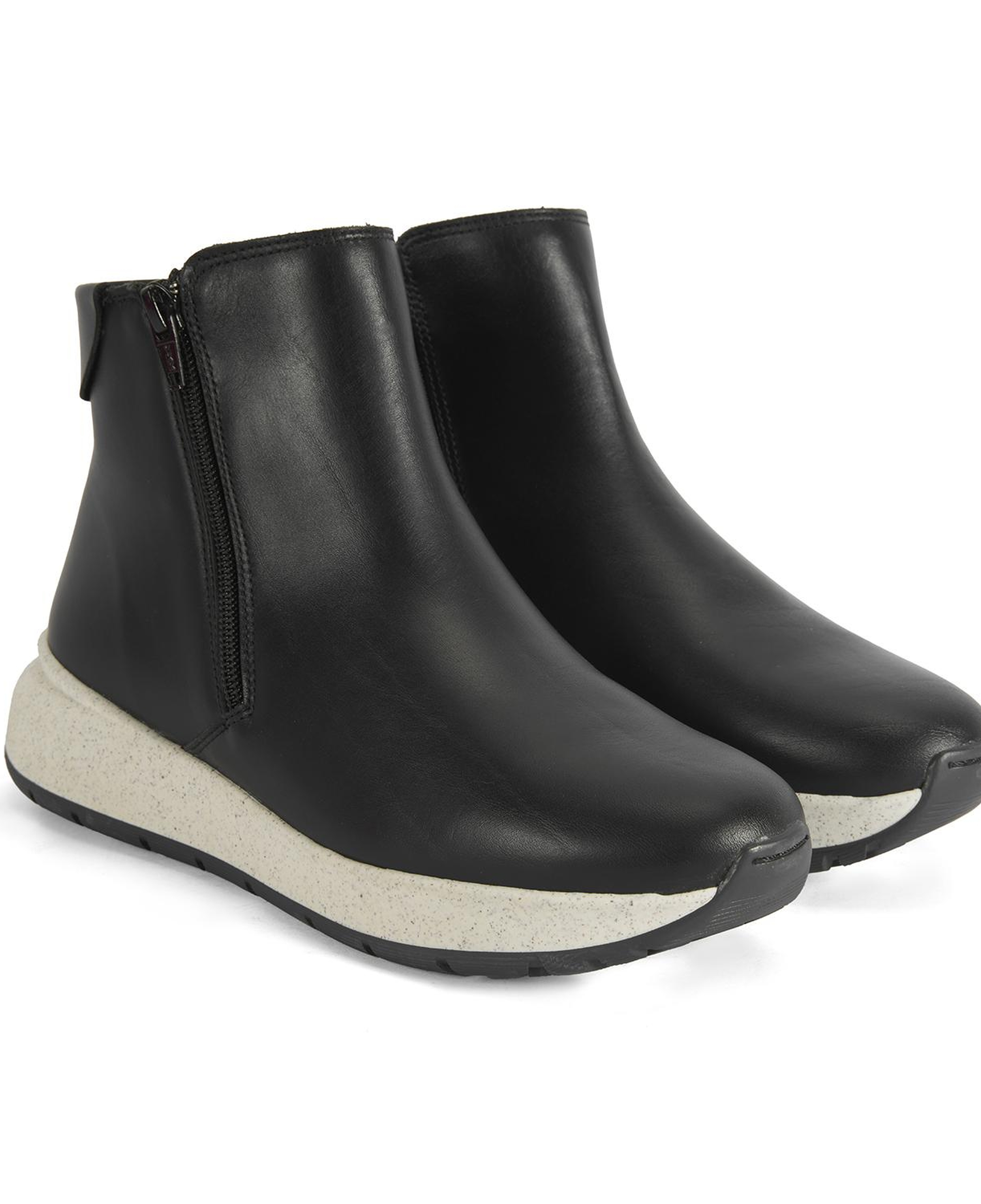 Gillian Siyah Kadın DesaComfort Fermuarlı Deri Bot