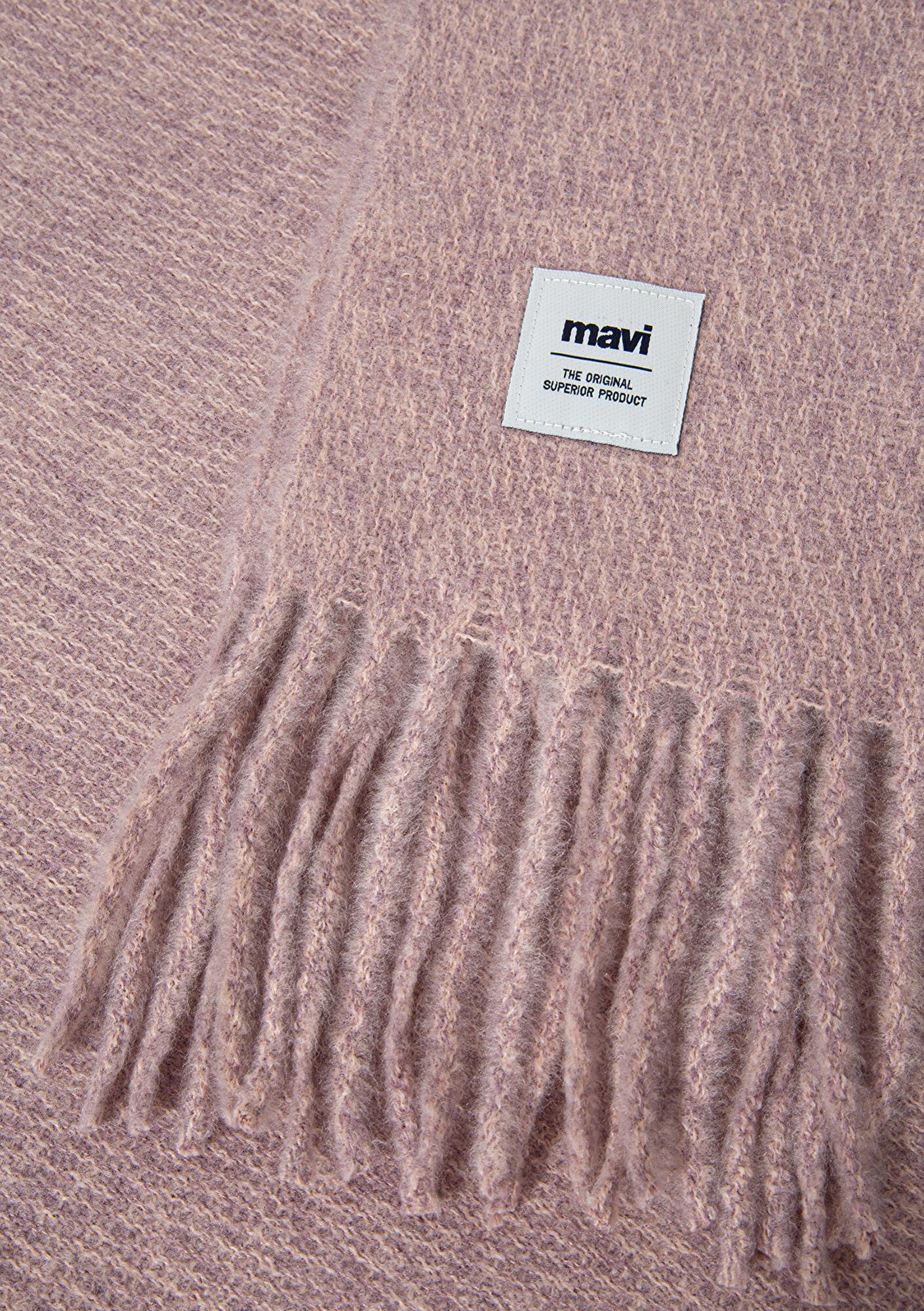 Mavi Püsküllü Pembe Atkı 198940-34526