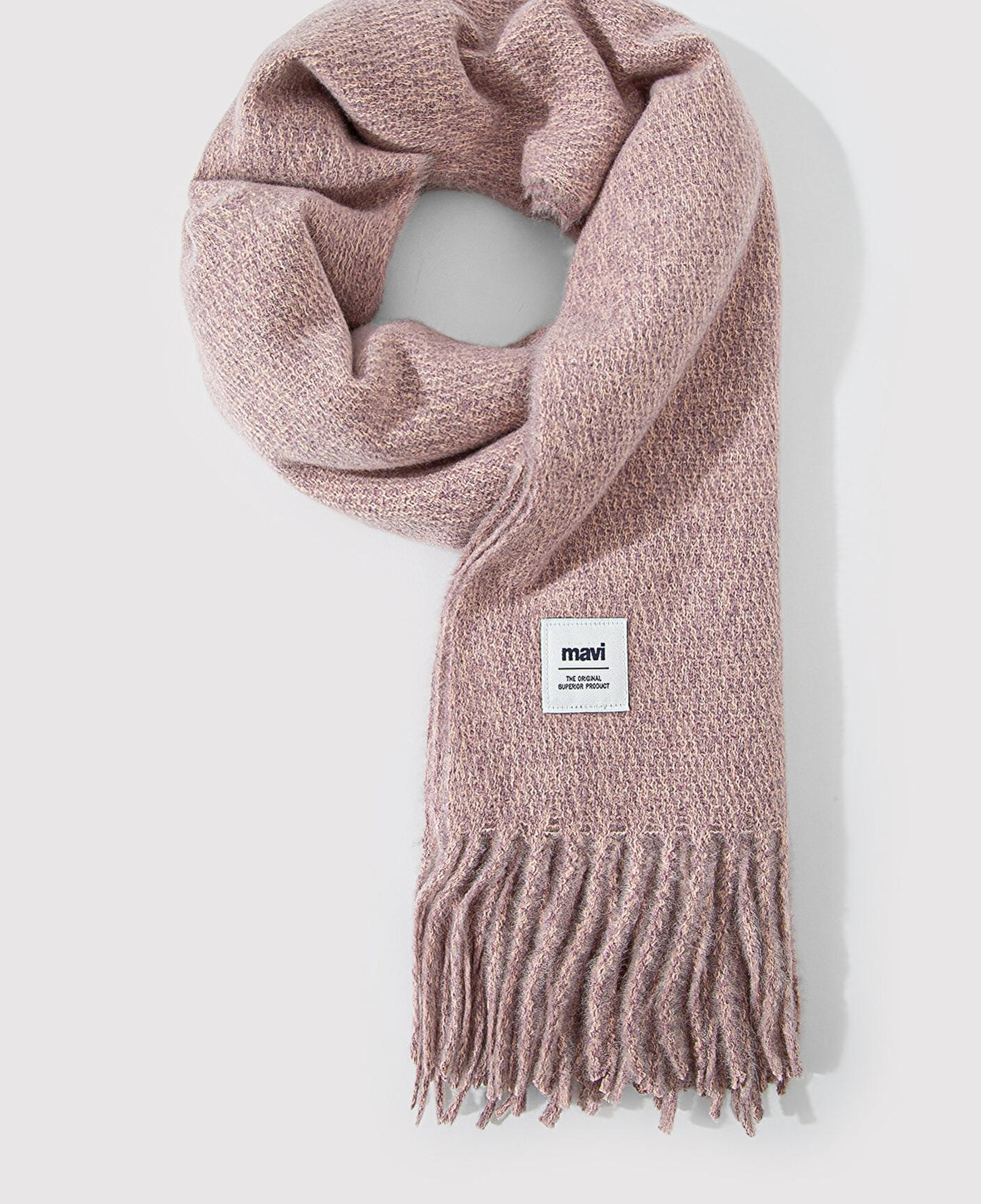 Mavi Püsküllü Pembe Atkı 198940-34526