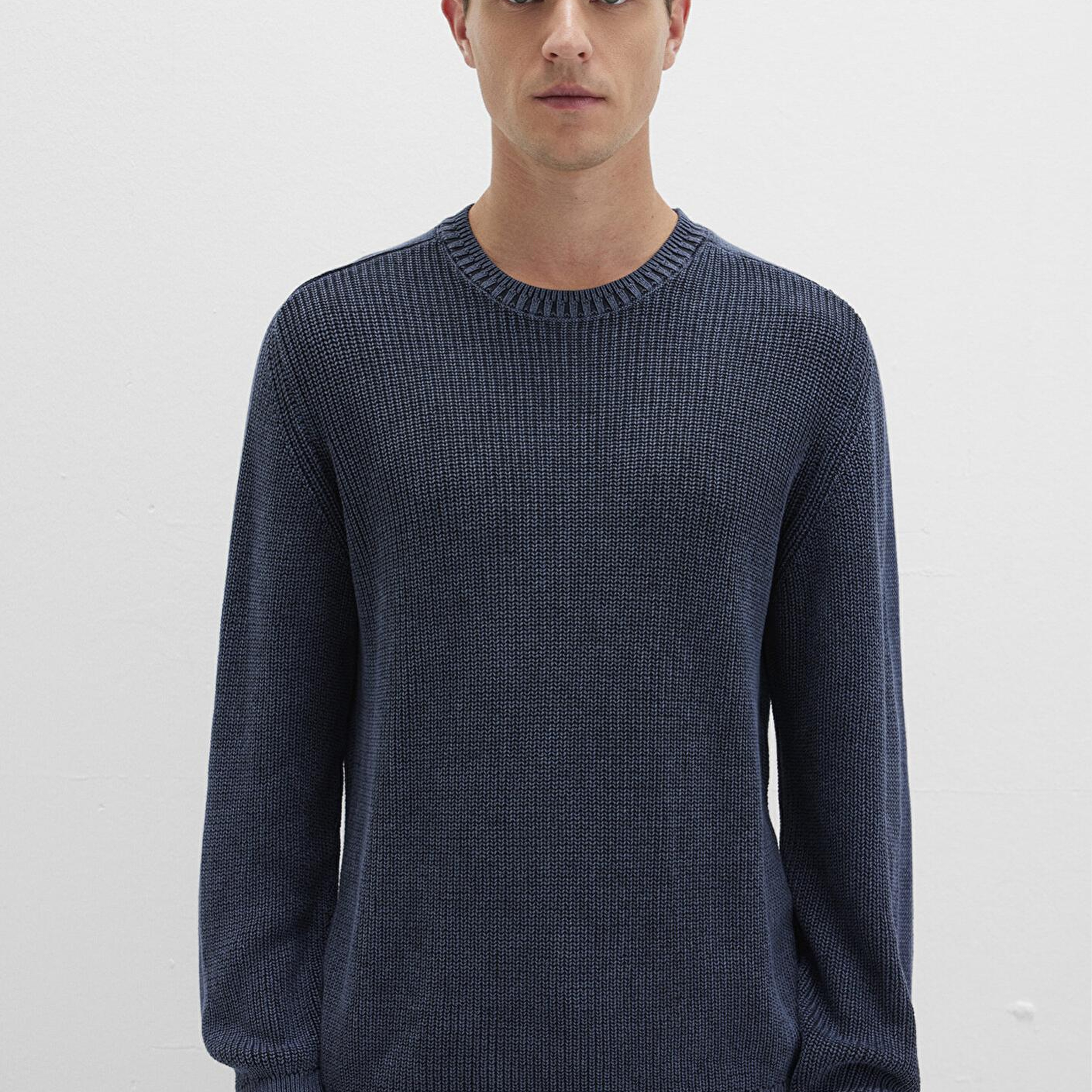 Mavi Bisiklet Yaka Lacivert Kazak Slim Fit / Dar Kesim 070767-34319