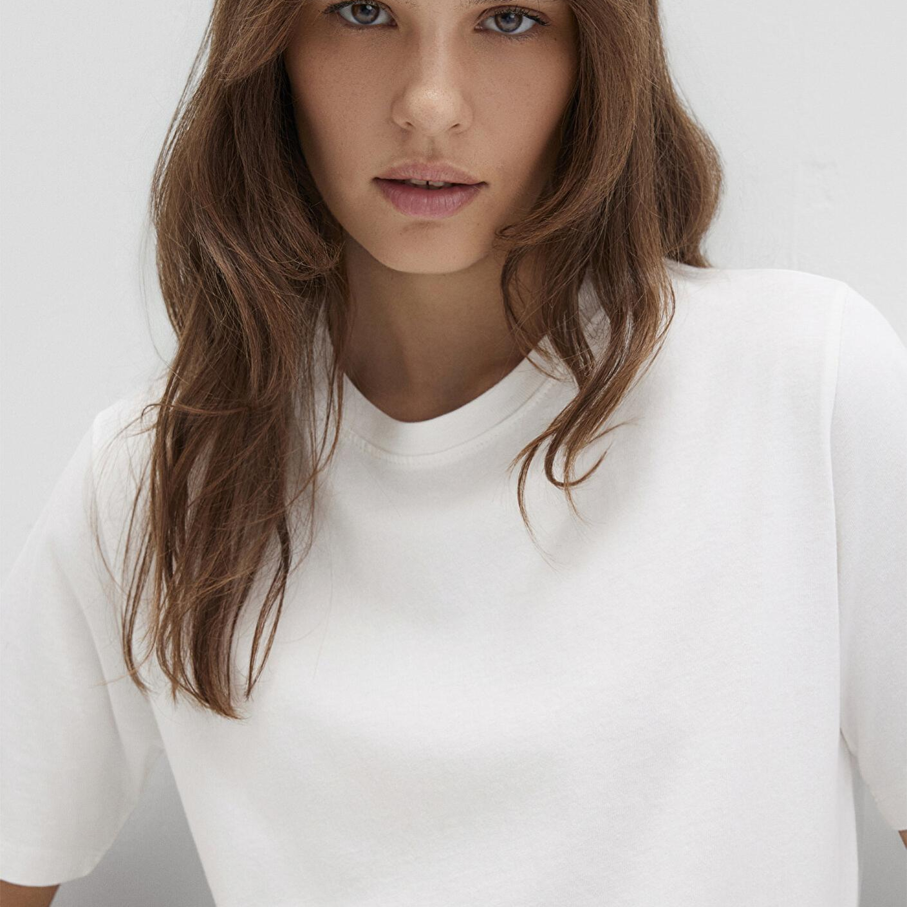 Mavi Ekru Basic Tişört Regular Fit / Normal Kesim 1600965-33389