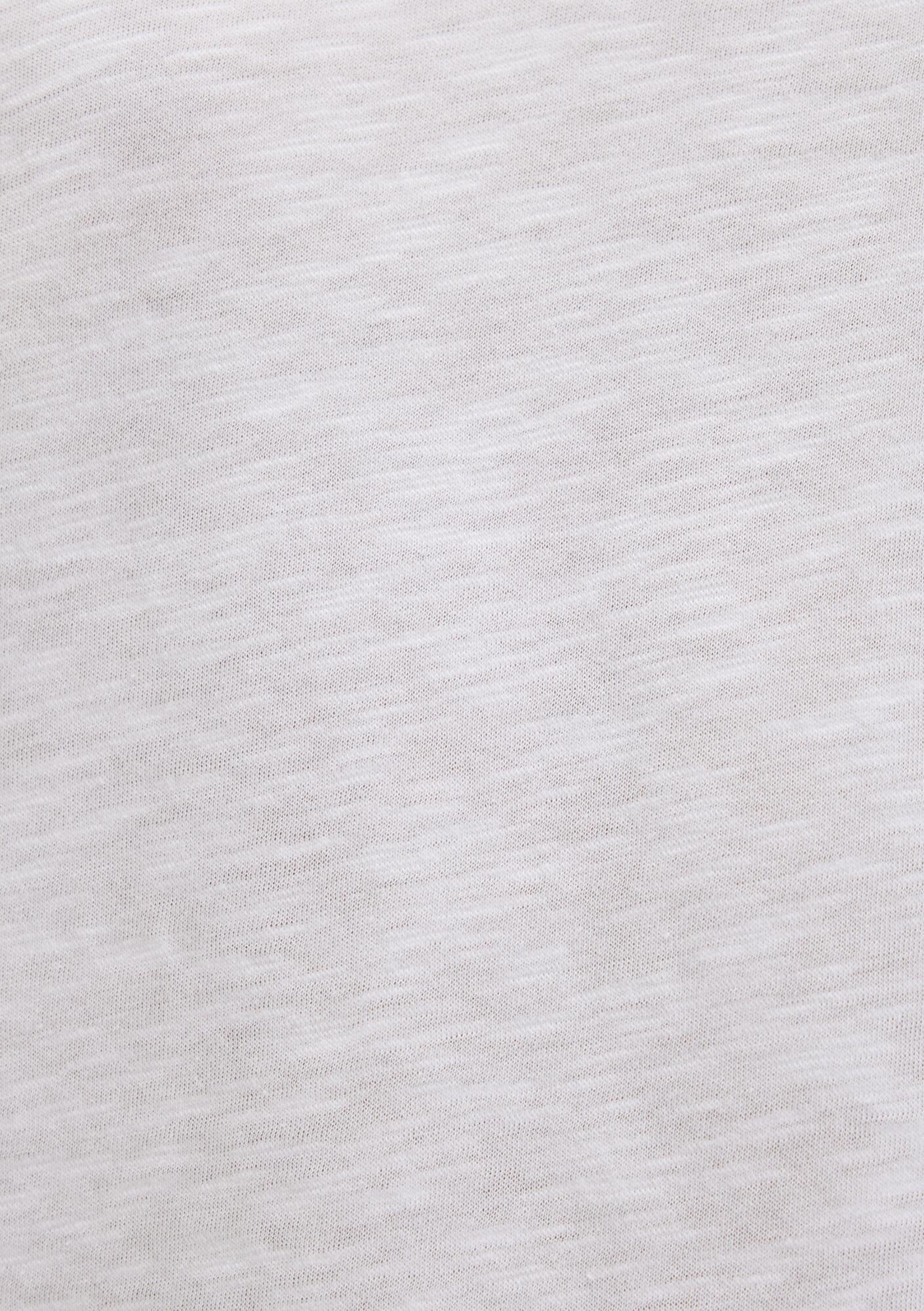 Mavi V Yaka Beyaz Basic Tişört Loose Fit / Bol Rahat Kesim 1600961-620