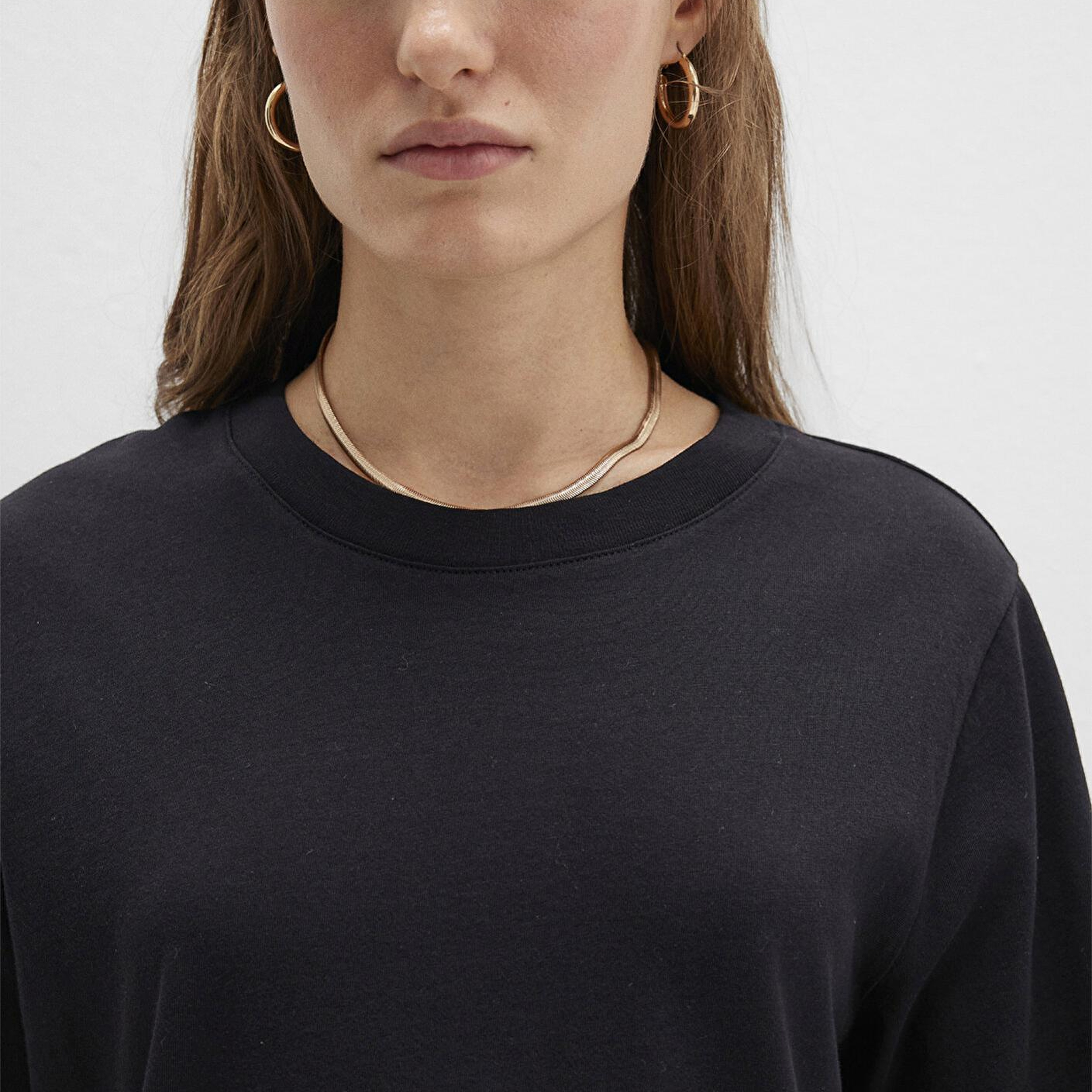 Mavi Bisiklet Yaka Siyah Basic Tişört Regular Fit / Normal Kesim 1600955-900