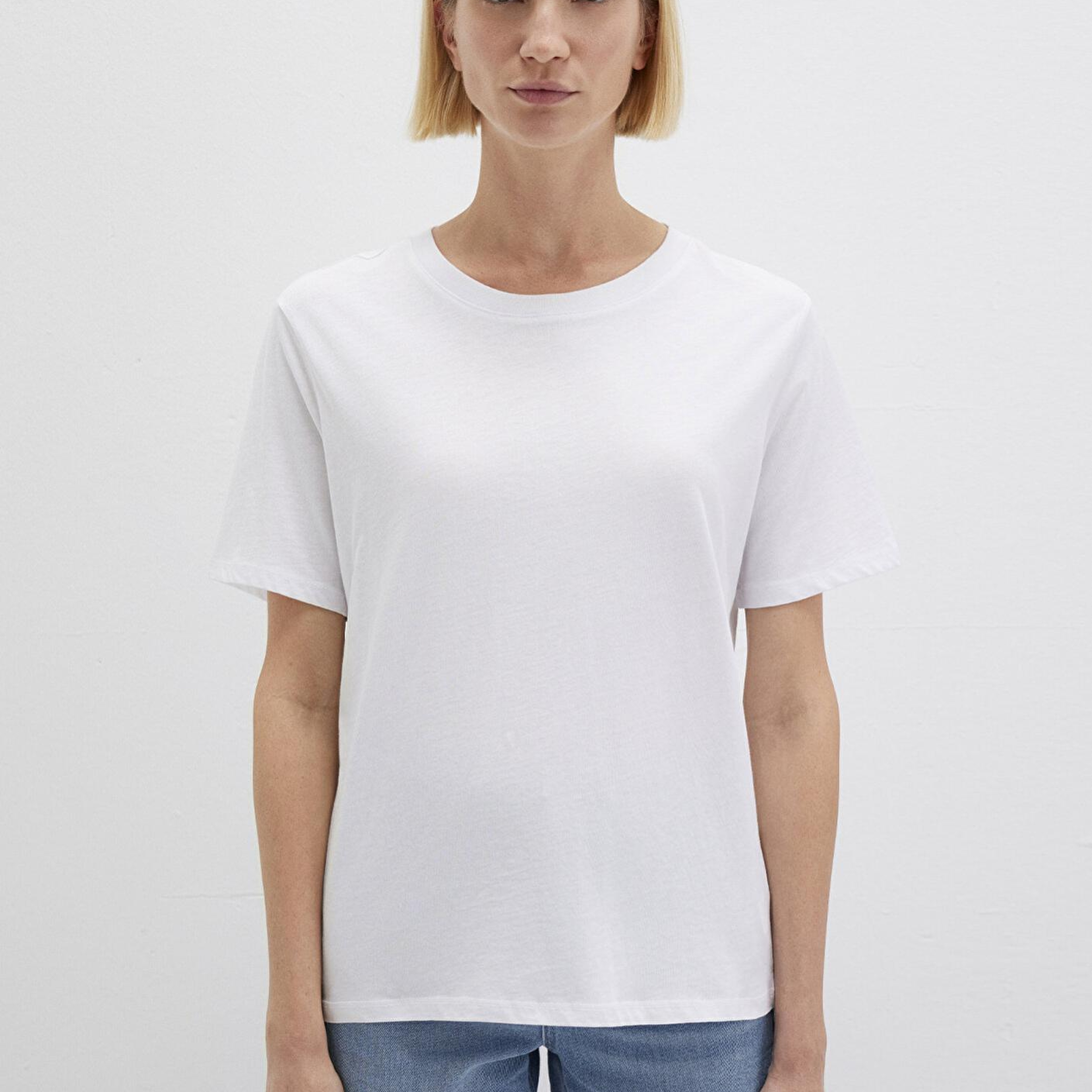 Mavi Bisiklet Yaka Beyaz Basic Tişört Regular Fit / Normal Kesim 1600955-620