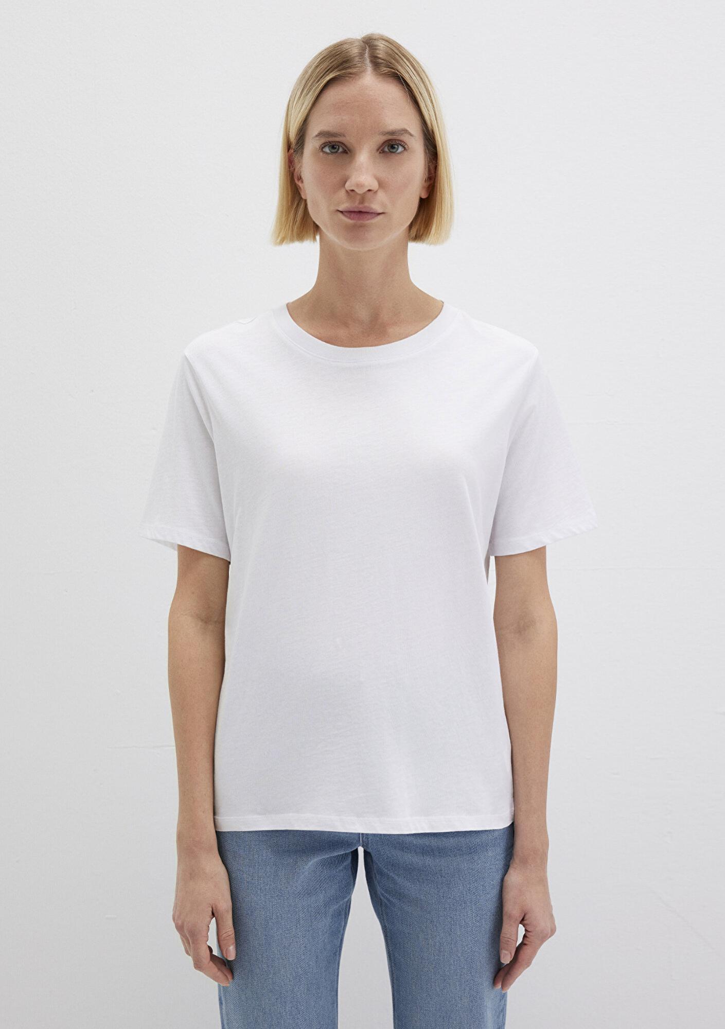 Mavi Bisiklet Yaka Beyaz Basic Tişört Regular Fit / Normal Kesim 1600955-620