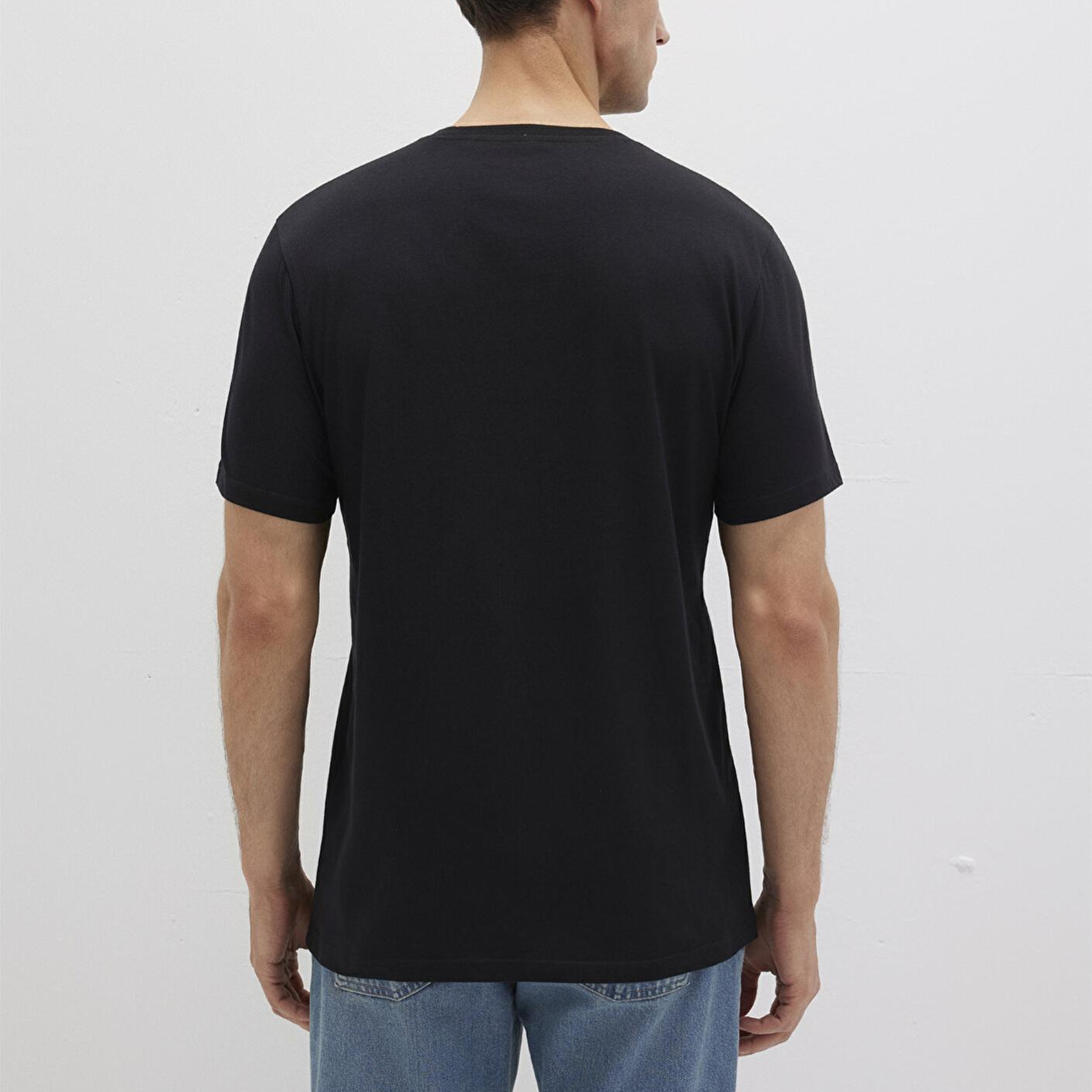 Mavi Mavi Logo Baskılı Siyah Tişört Slim Fit / Dar Kesim 065781-900