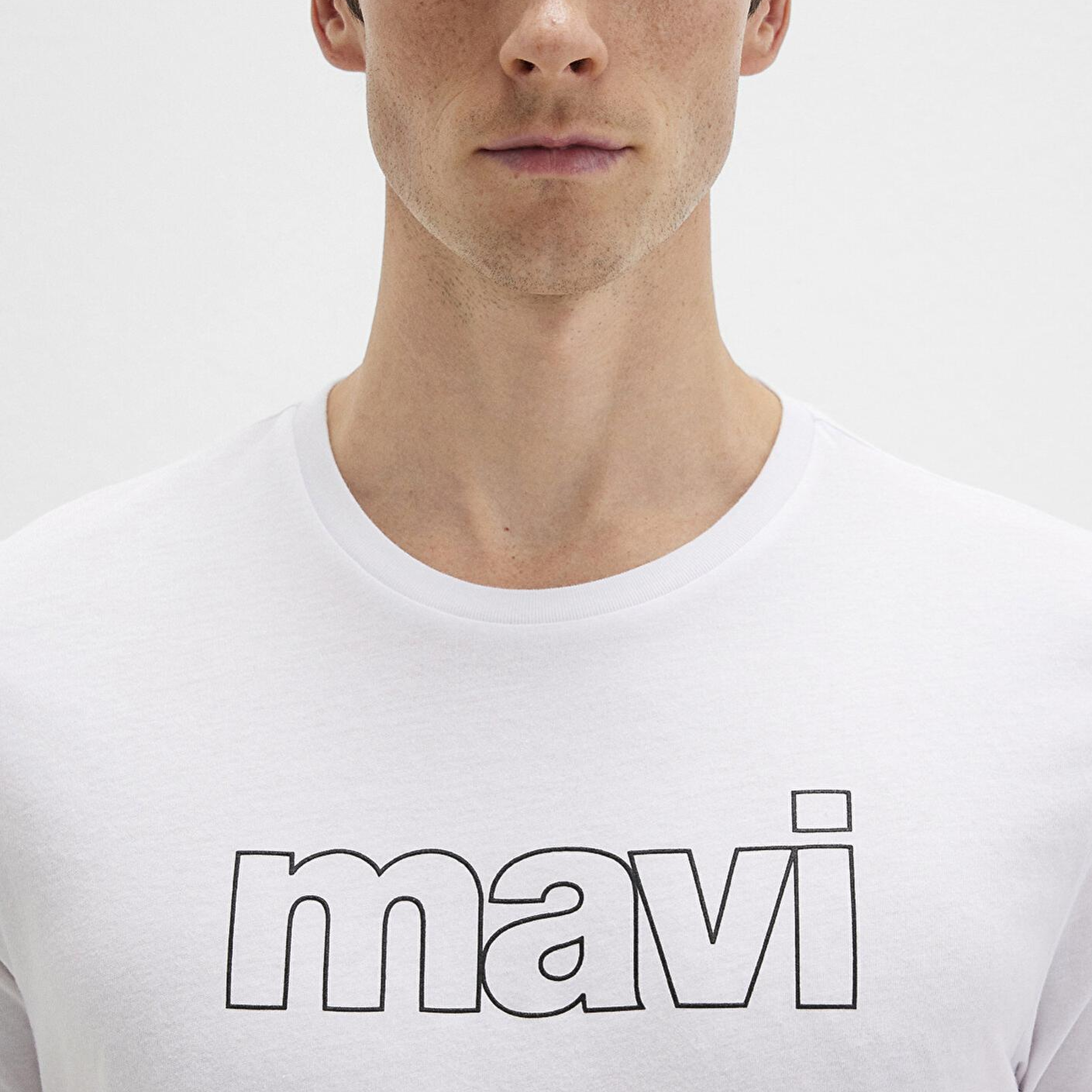 Mavi Mavi Logo Baskılı Beyaz Tişört Slim Fit / Dar Kesim 065781-620