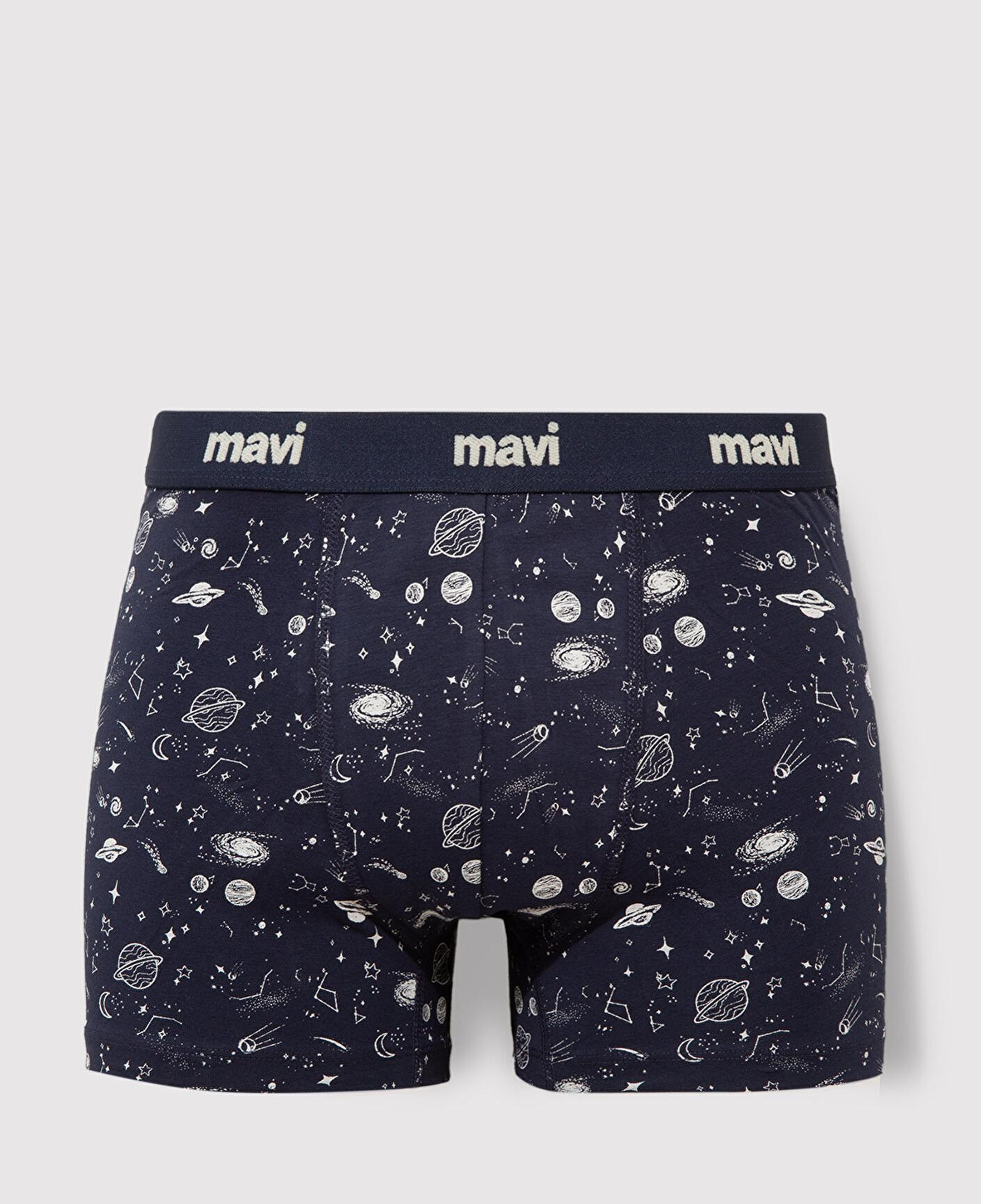 Mavi Gezegen Baskılı Lacivert Boxer 092456-33648