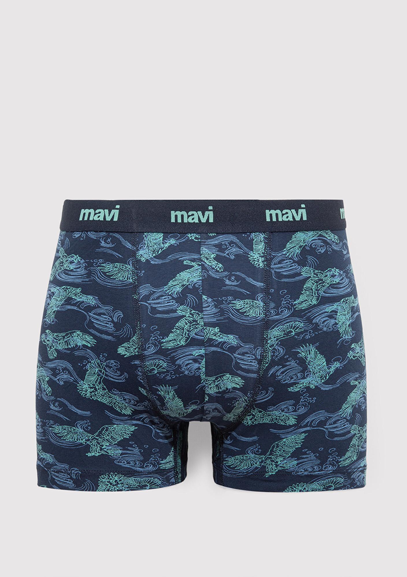 Mavi Kartal Baskılı Lacivert Boxer 092434-33482
