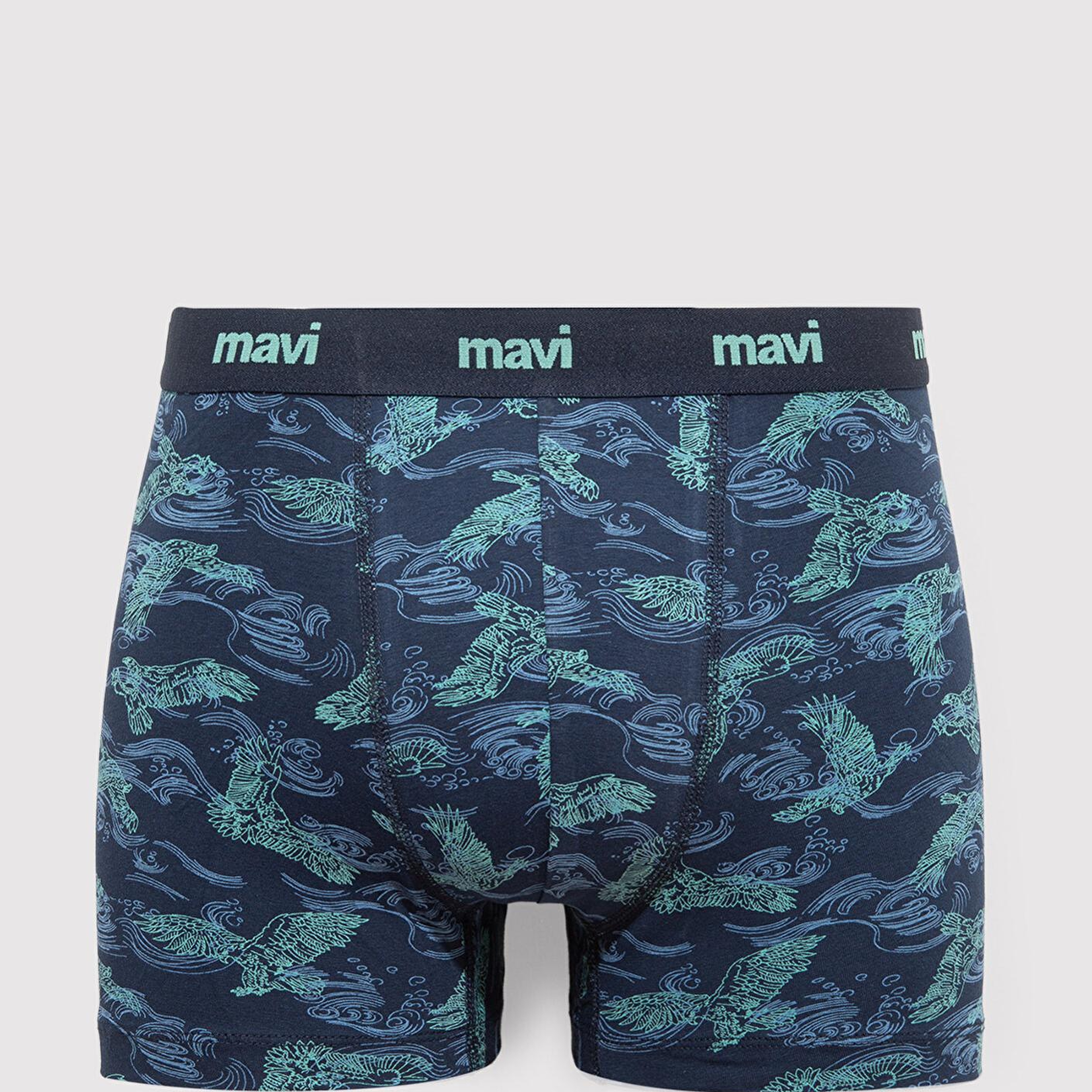 Mavi Kartal Baskılı Lacivert Boxer 092434-33482