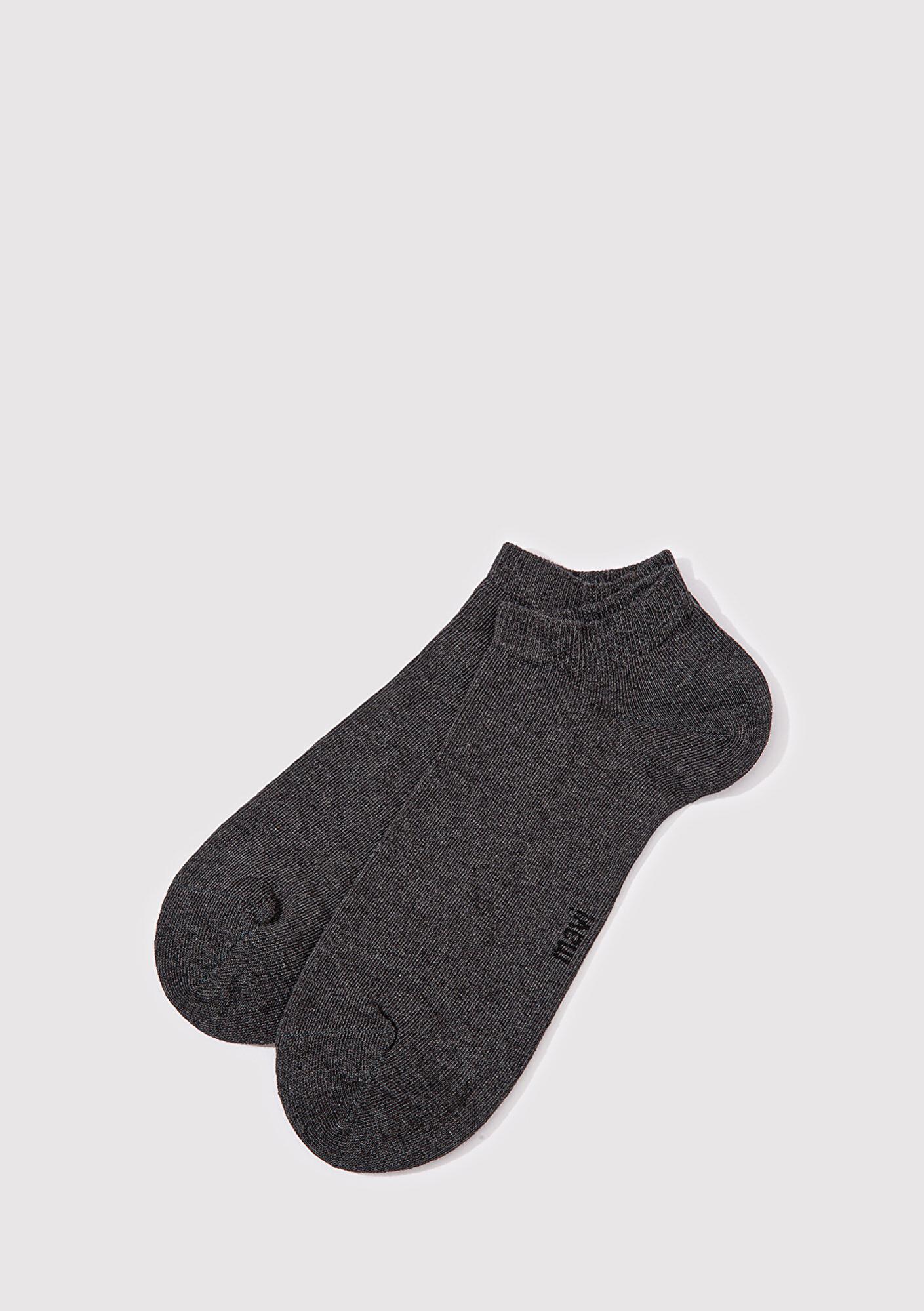 Mavi 2li Gri Patik Çorap 092051-32162