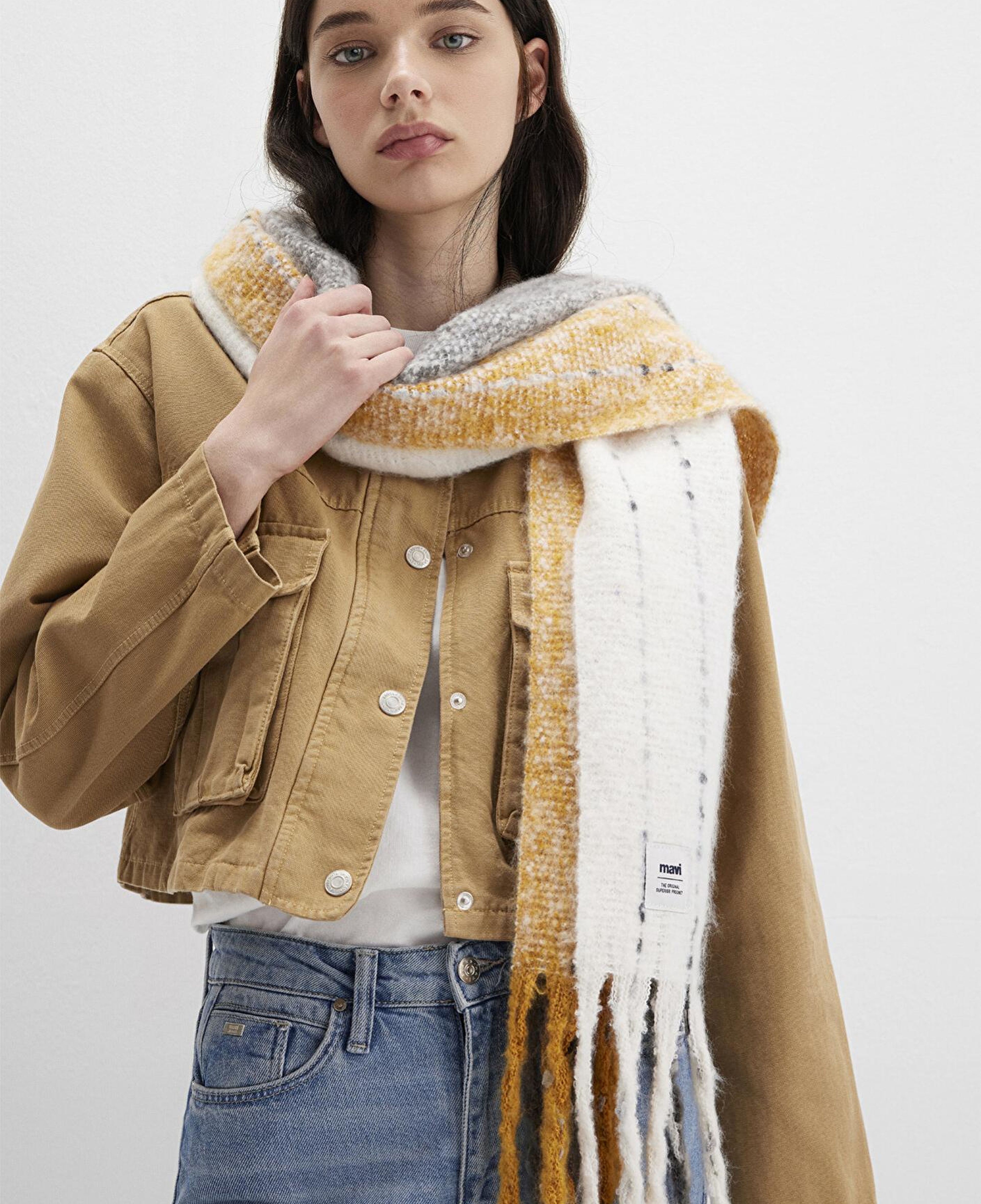 Mavi Püsküllü Atkı 197885-32173