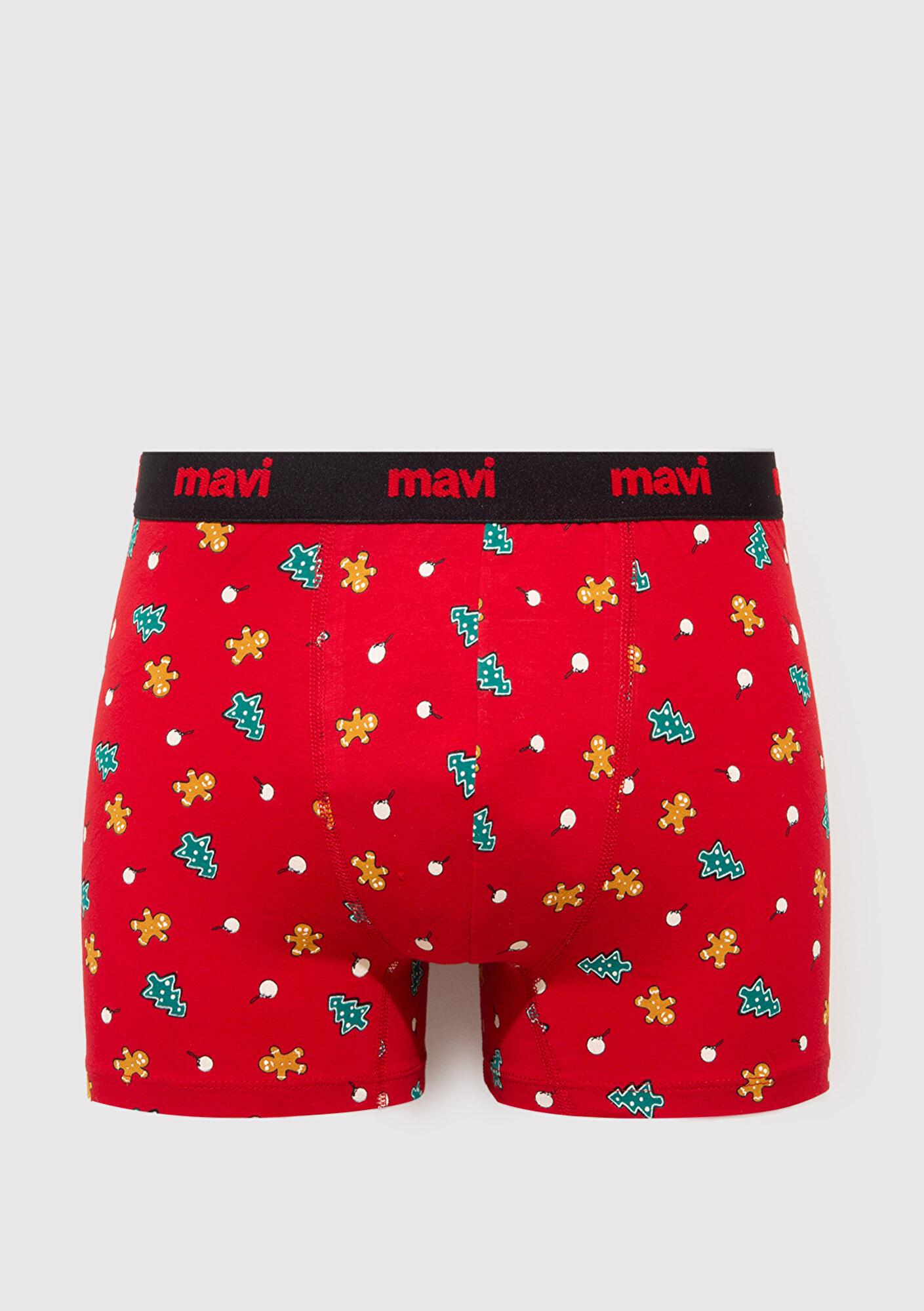 Mavi Yılbaşı Temalı Baskılı Boxer 092252-32421