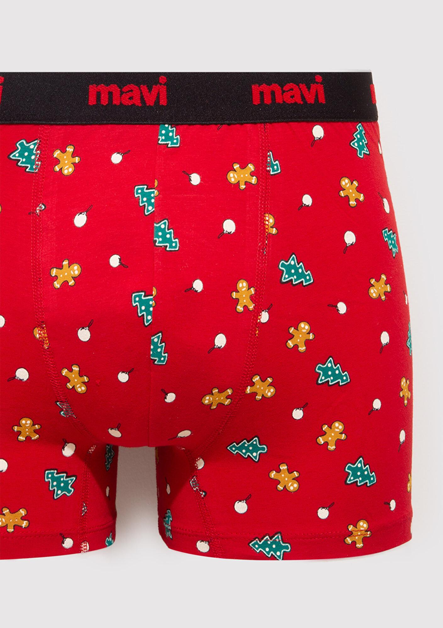 Mavi Yılbaşı Temalı Baskılı Boxer 092252-32421