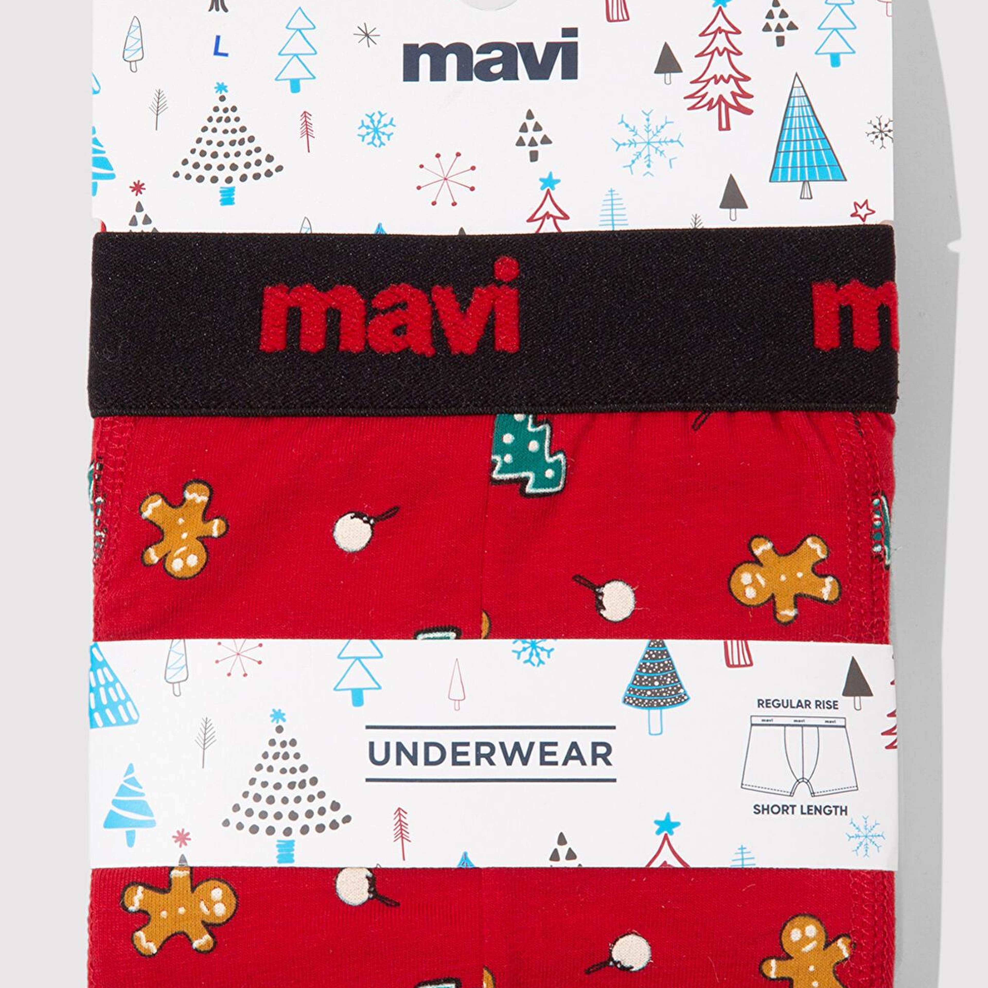 Mavi Yılbaşı Temalı Baskılı Boxer 092252-32421