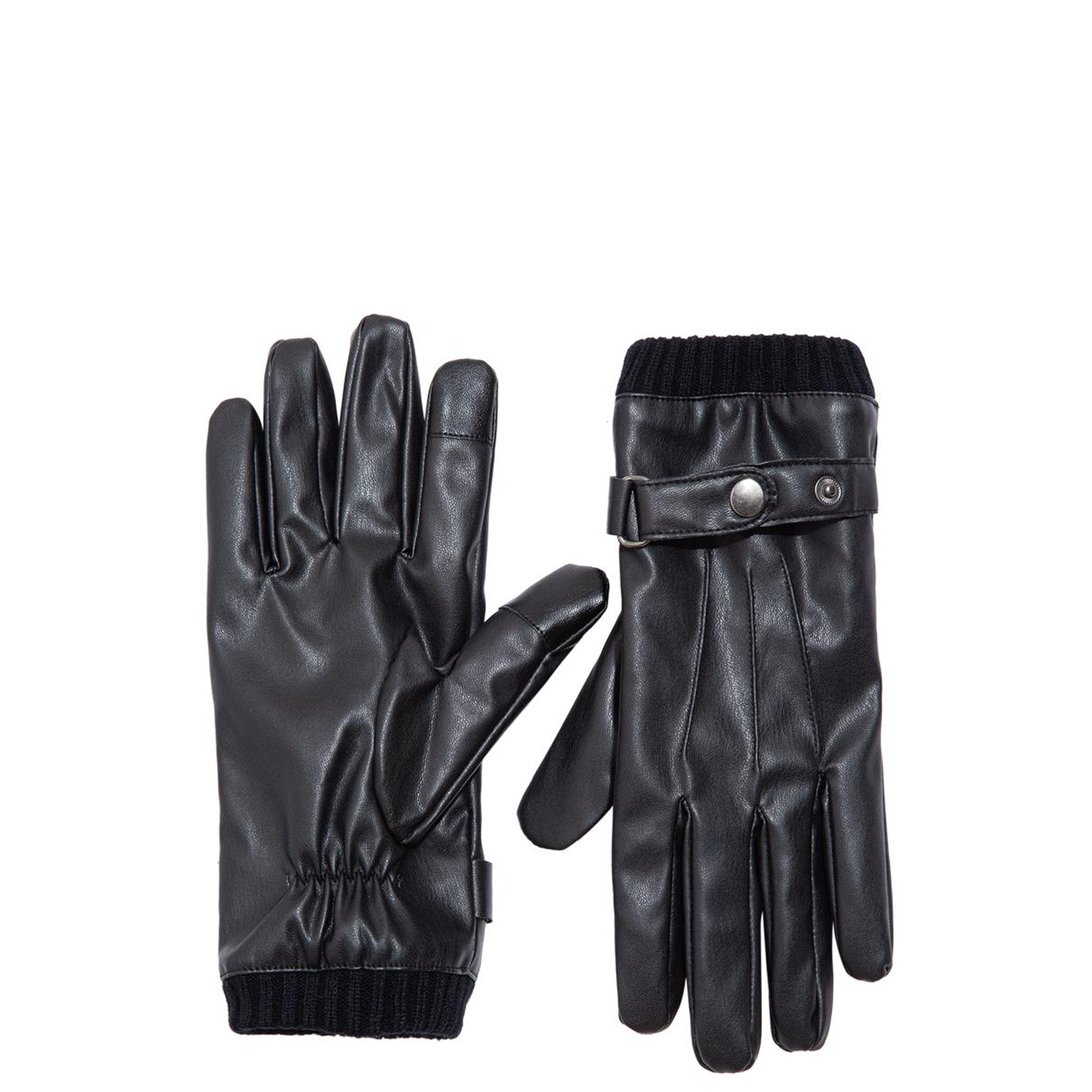 Mavi Suni Deri Siyah Eldiven 092218-900