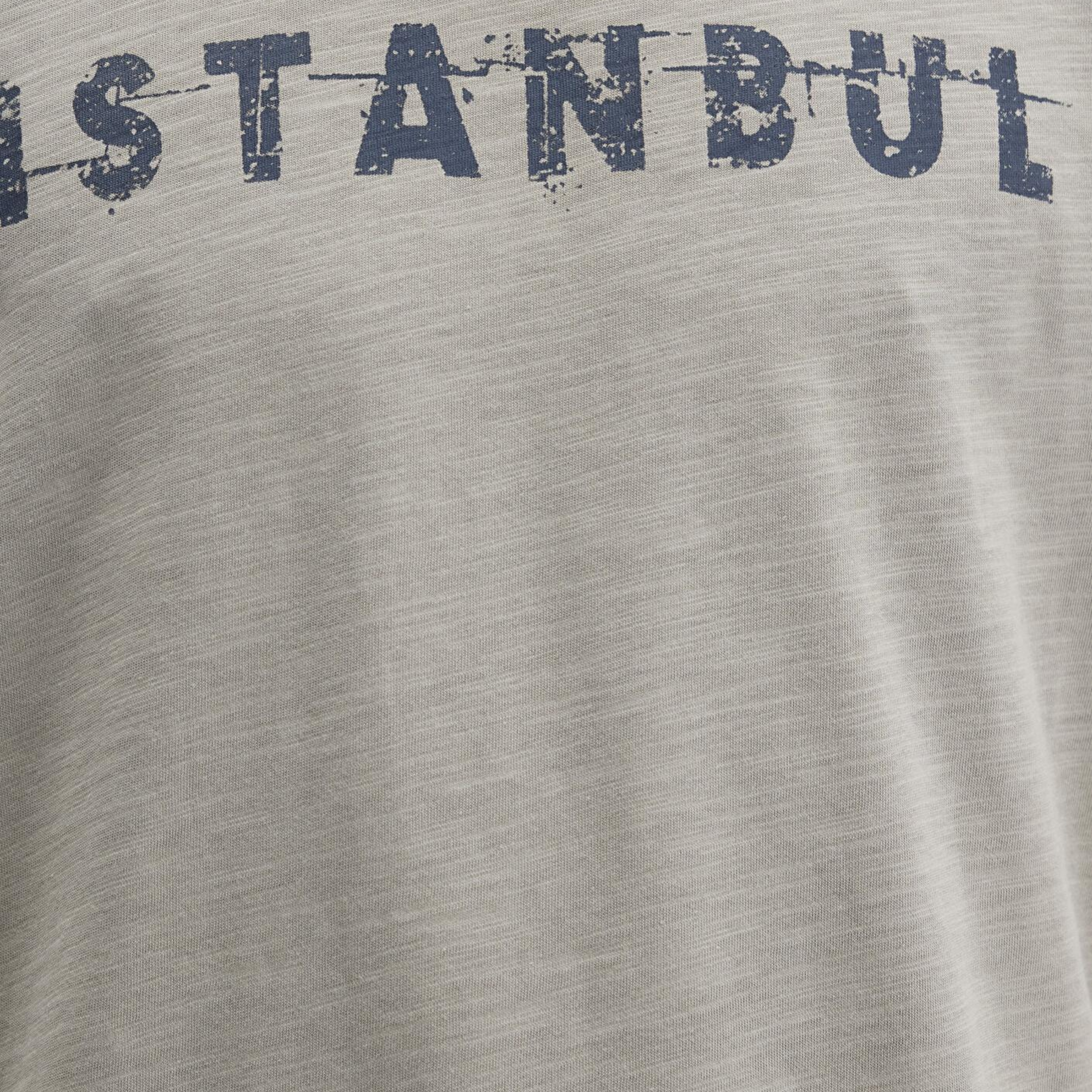 Mavi İstanbul Baskılı Bej Tişört Slim Fit / Dar Kesim 066282-31935