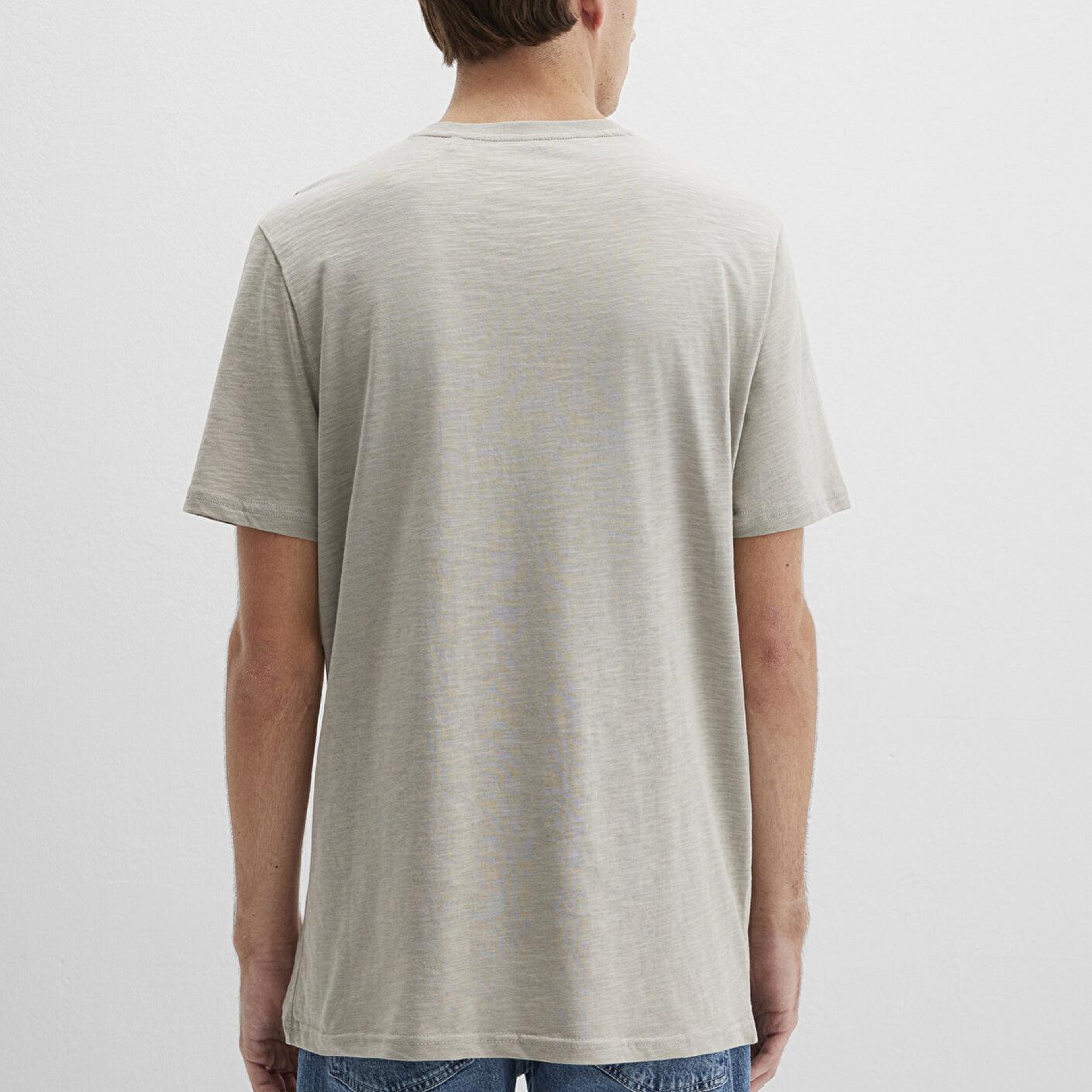 Mavi İstanbul Baskılı Bej Tişört Slim Fit / Dar Kesim 066282-31935