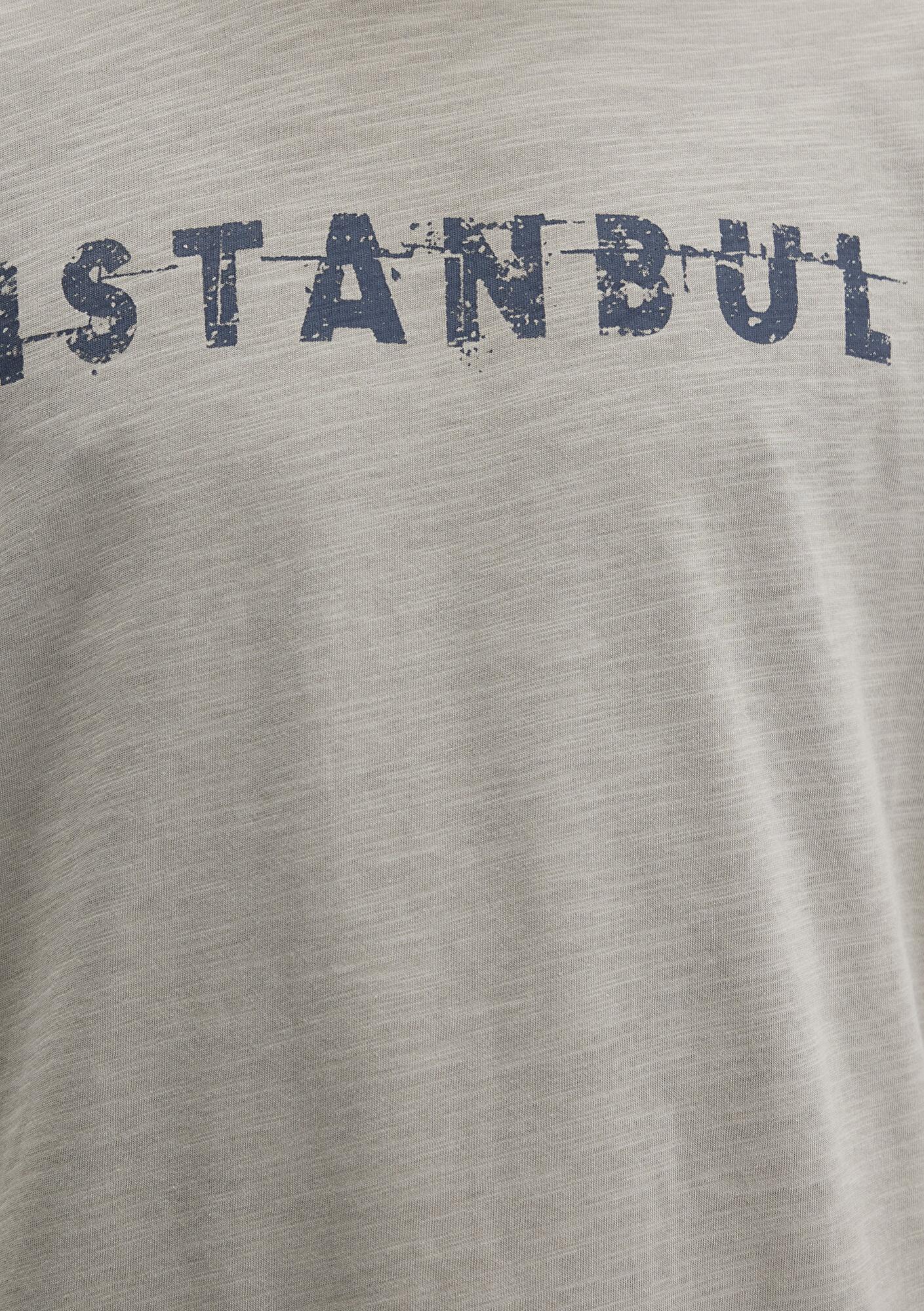 Mavi İstanbul Baskılı Bej Tişört Slim Fit / Dar Kesim 066282-31935