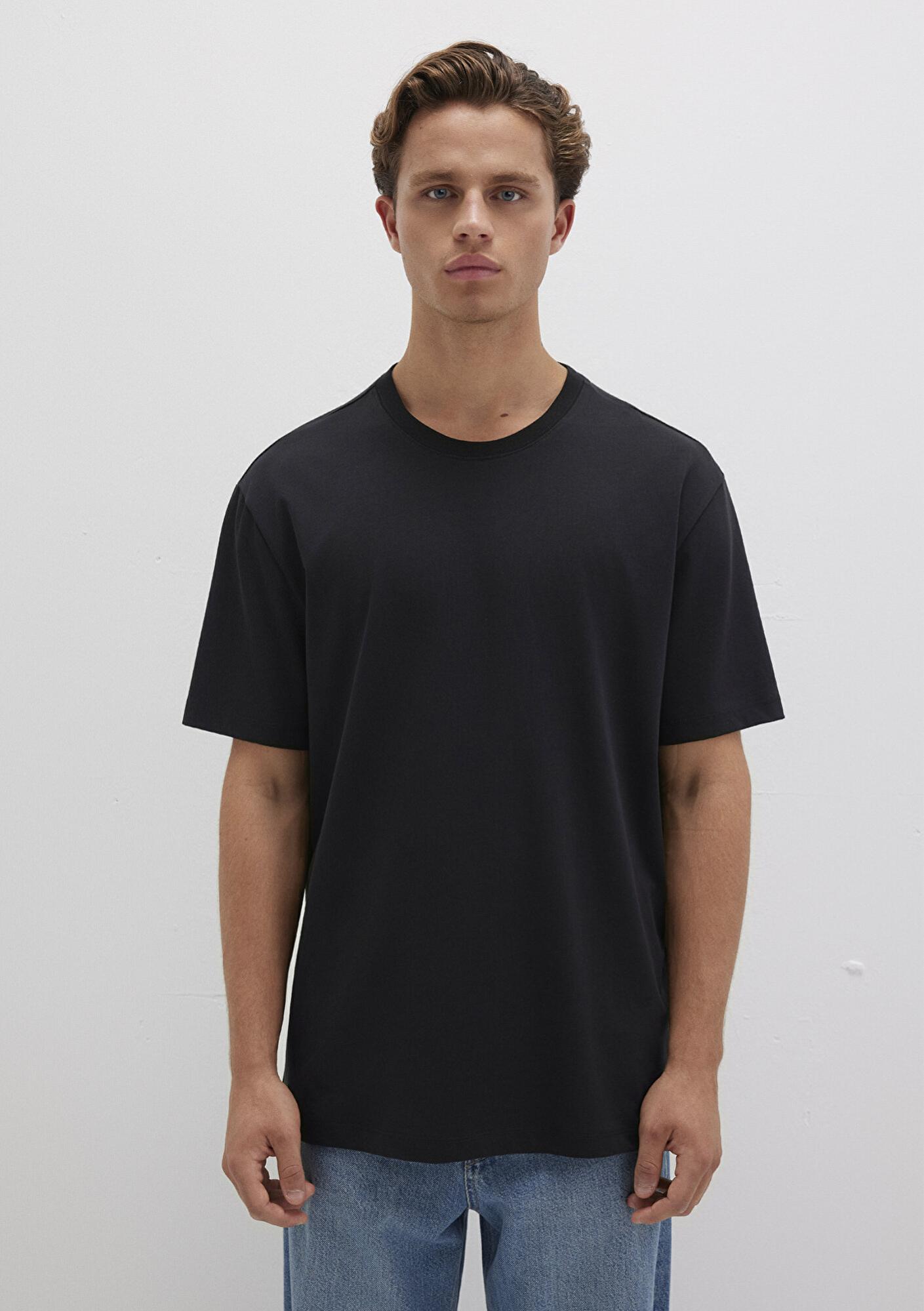 Mavi Siyah Basic Tişört Loose Fit / Bol Rahat Kesim 066249-900