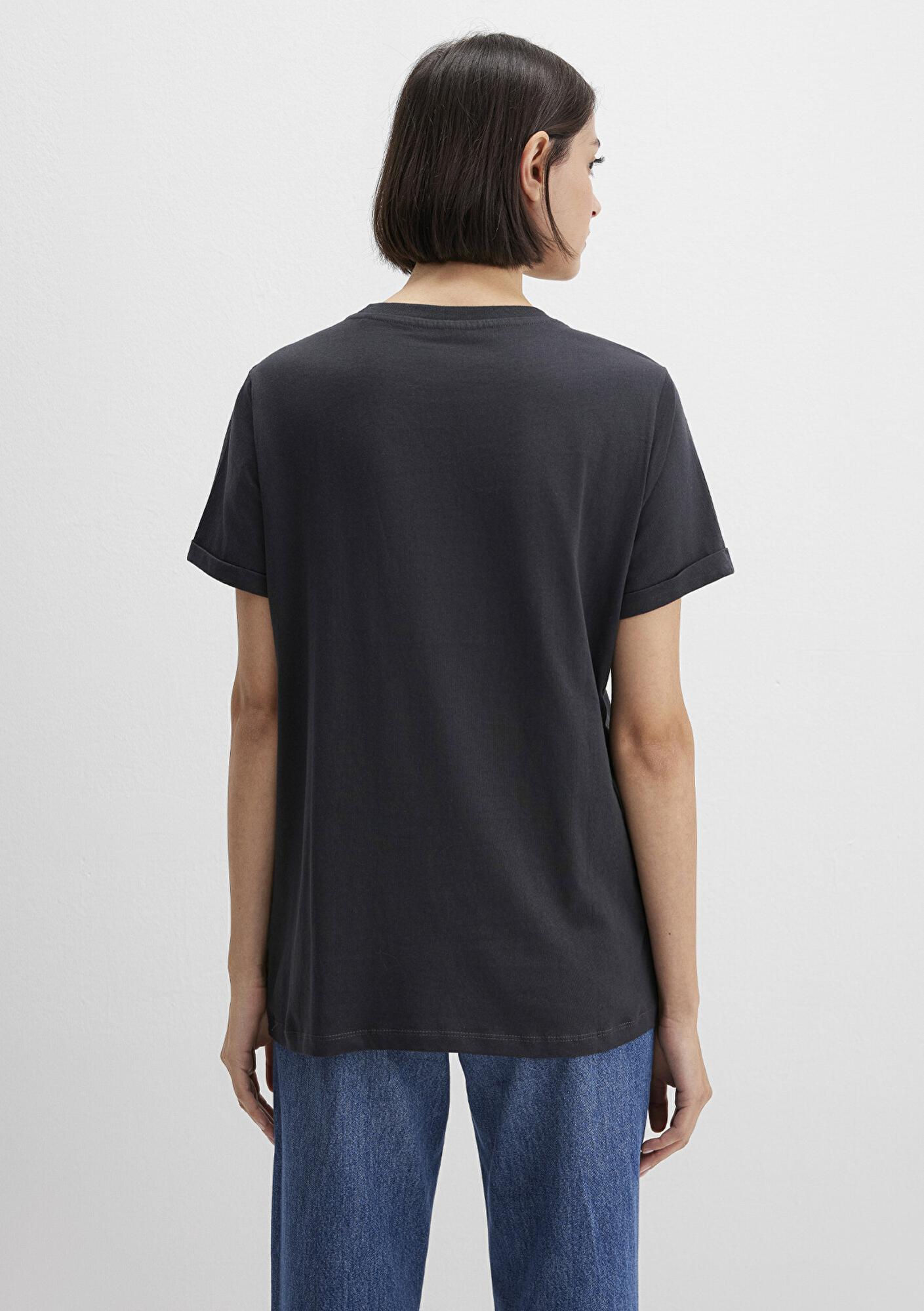 Mavi Denim Kız Baskılı Antrasit İstanbul Tişört Regular Fit / Normal Kesim 168890-29726