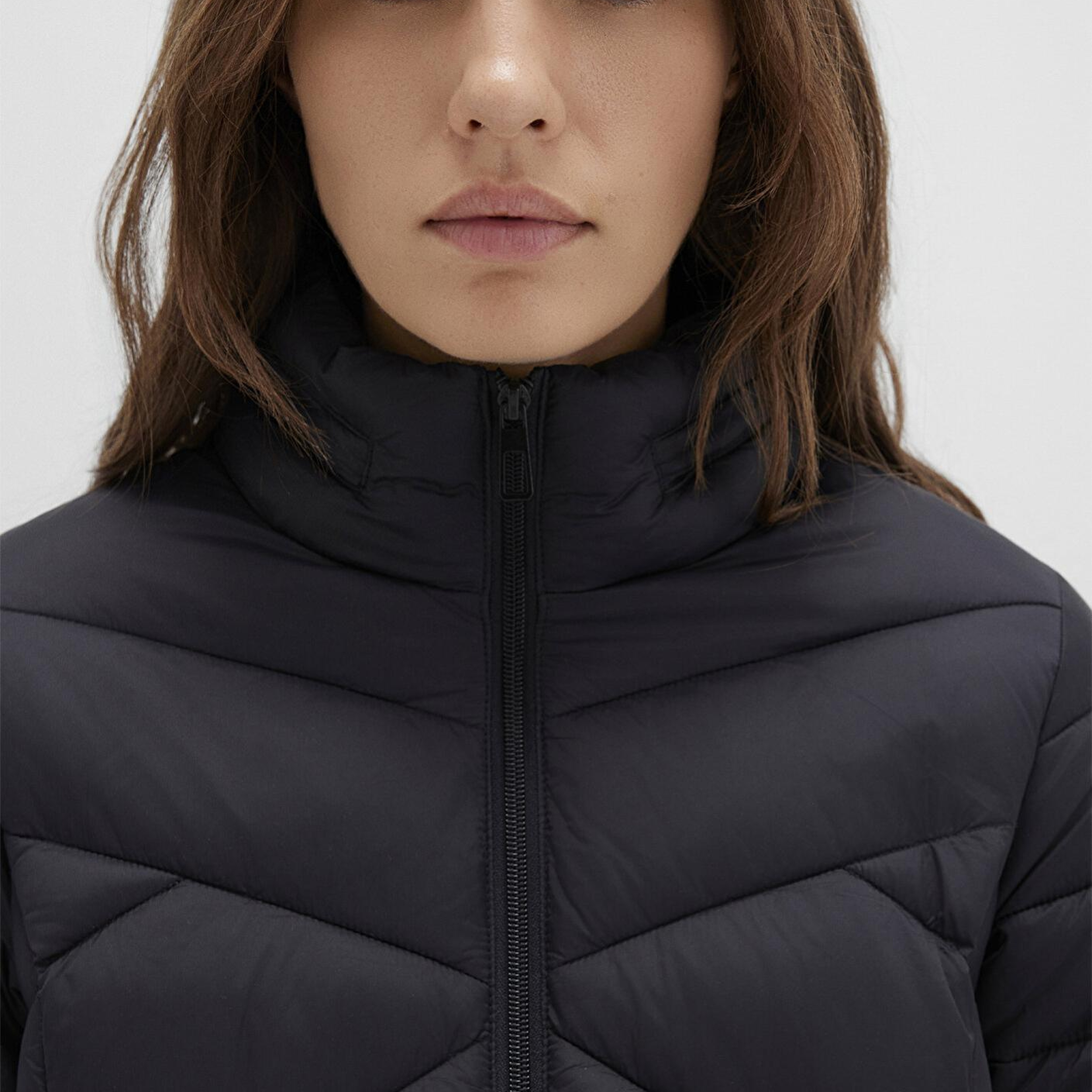 Mavi Su İtici Dik Yaka Siyah Şişme Mont 110698-900