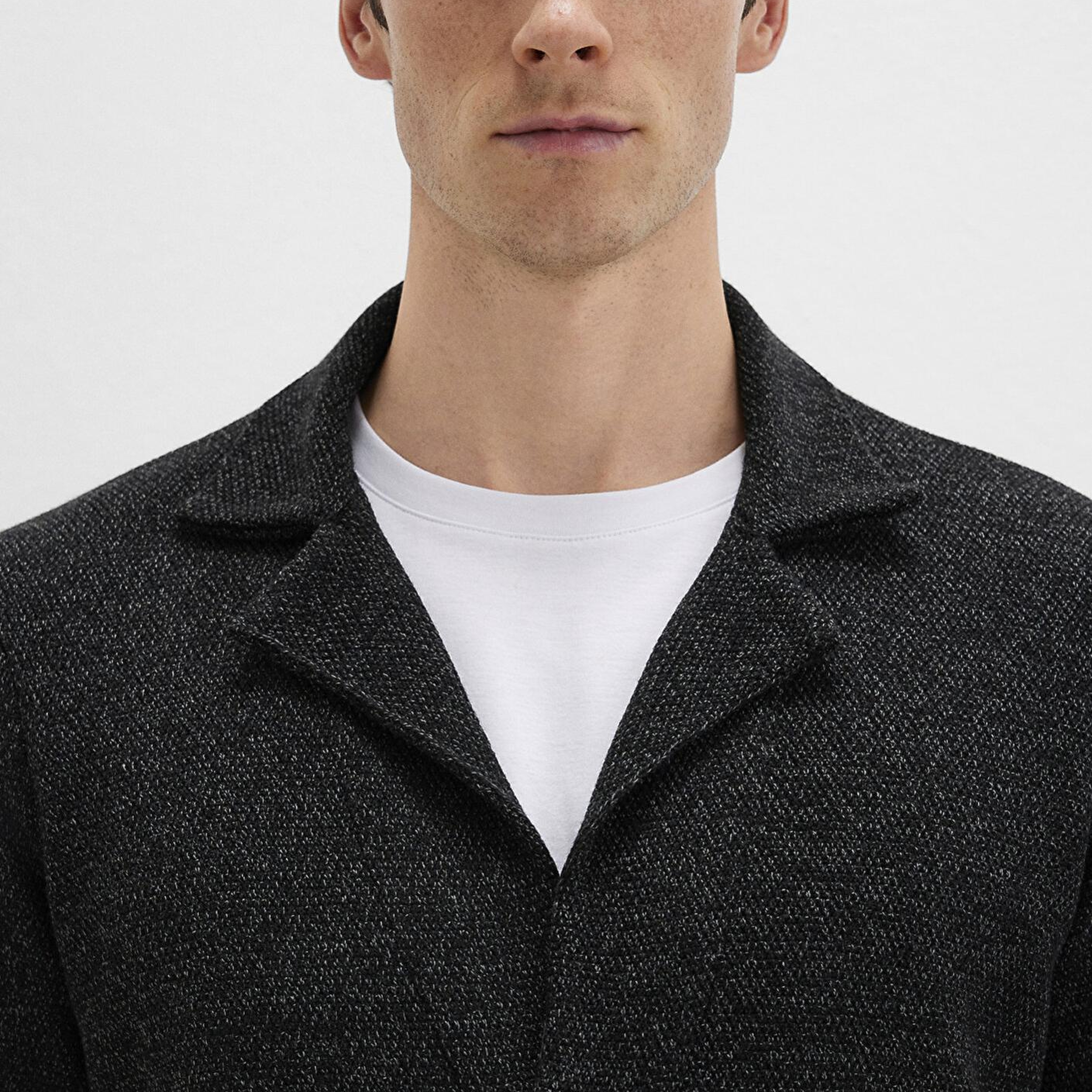 Mavi Blazer Yaka Siyah Triko Hırka 070699-900