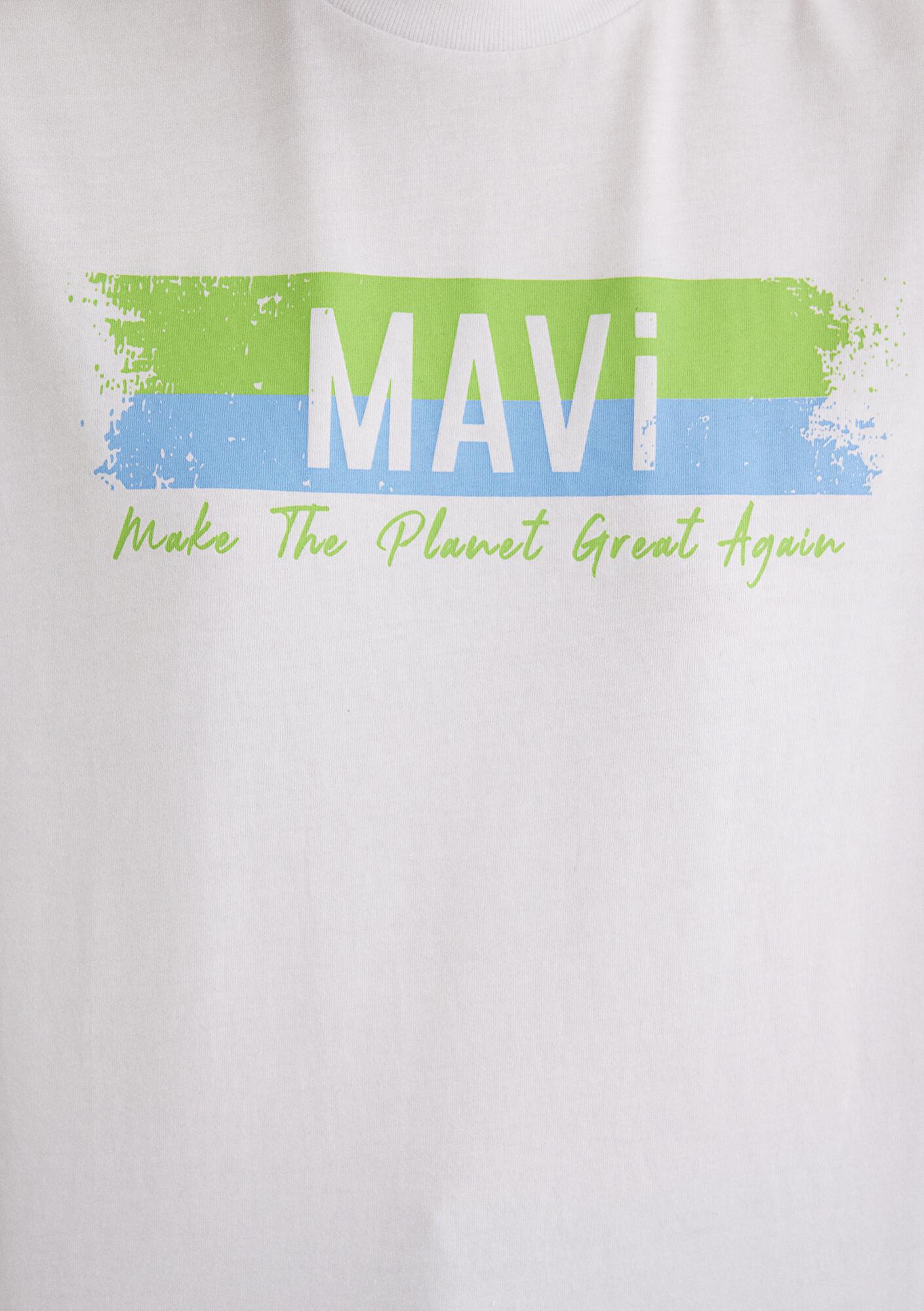 Mavi Make The Planet Great Again Baskılı Tişört Regular Fit / Normal Kesim 168752-620