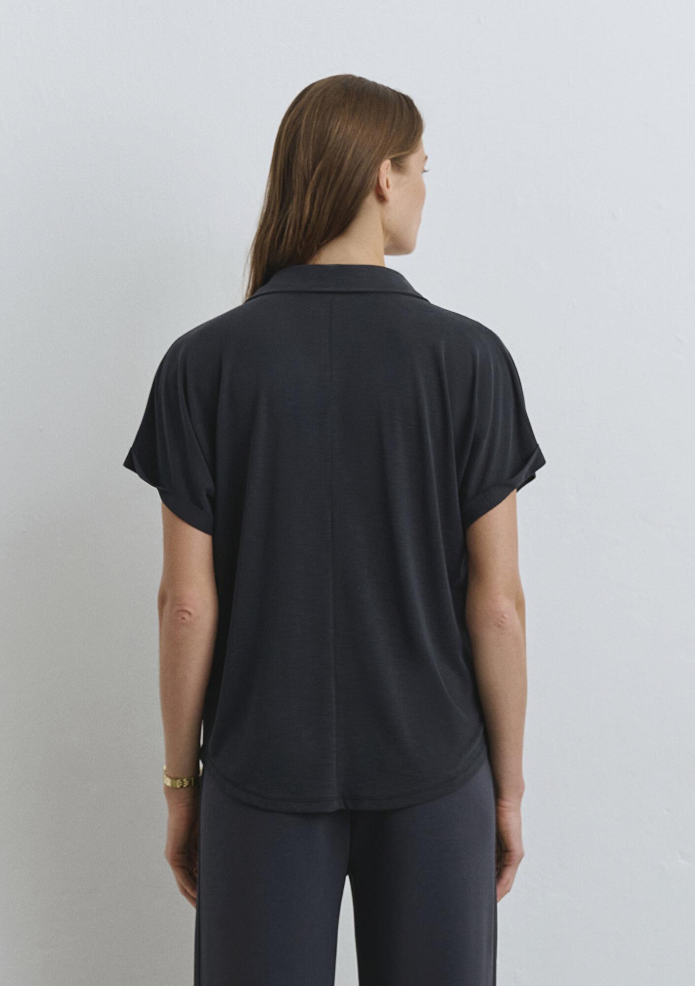 Mavi Lux Touch (TENCEL™) Antrasit Modal Gömlek Regular Fit / Normal Kesim 168081-900