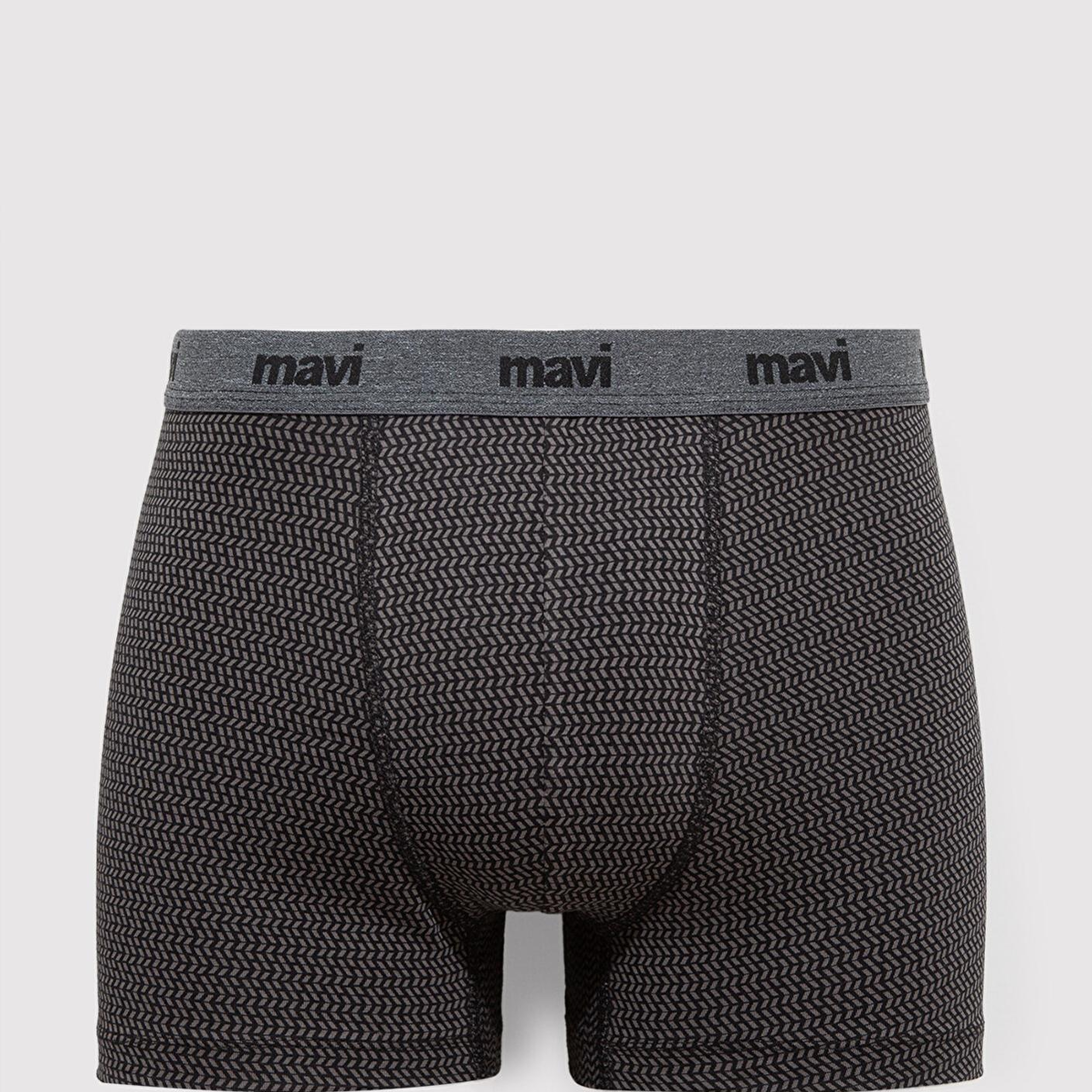 Mavi Geometrik Desenli Antrasit Boxer 092083-900